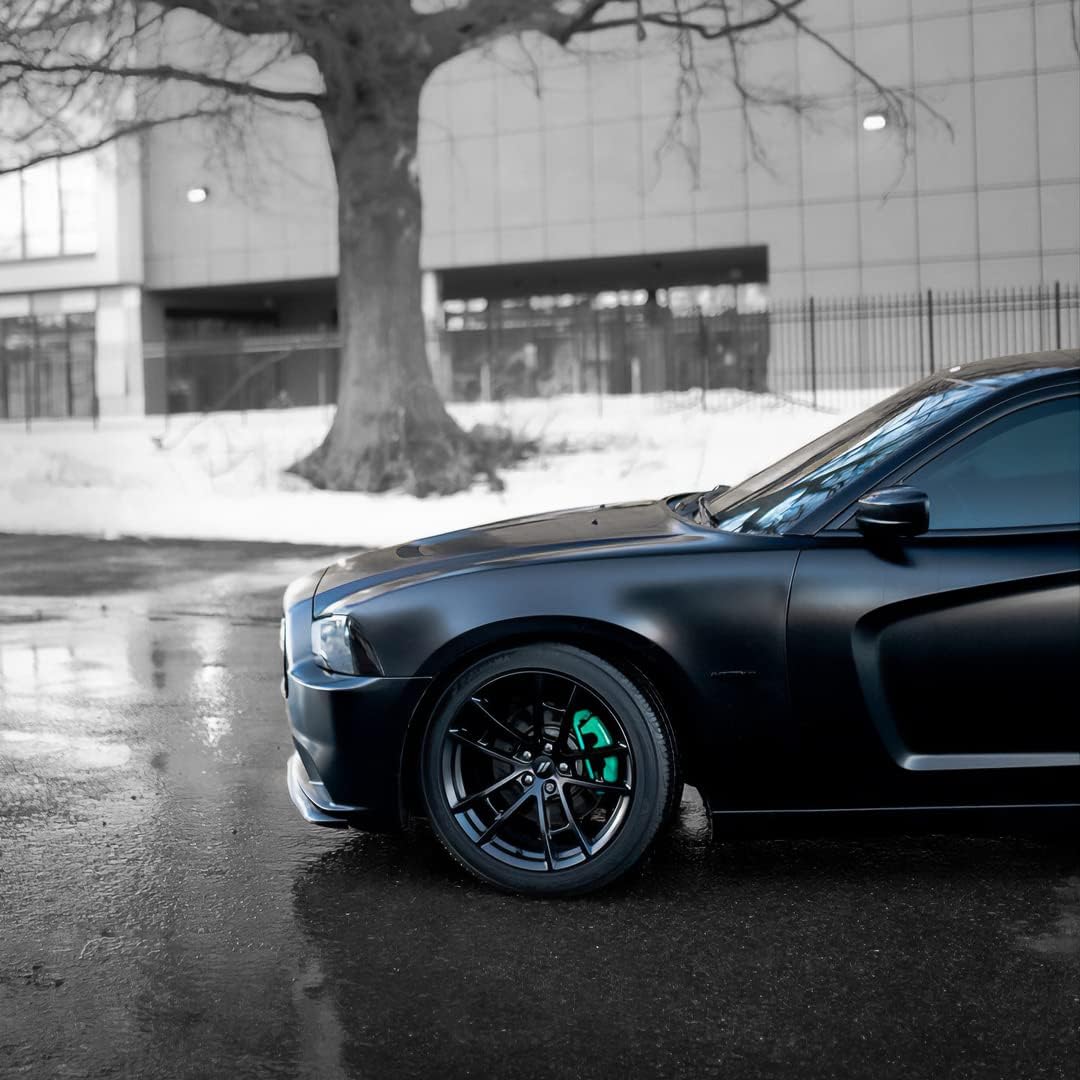 Vvivid+ Satin Finish Premium Adhesive Vinyl Wrap Film (2Ft X 5Ft (Black))