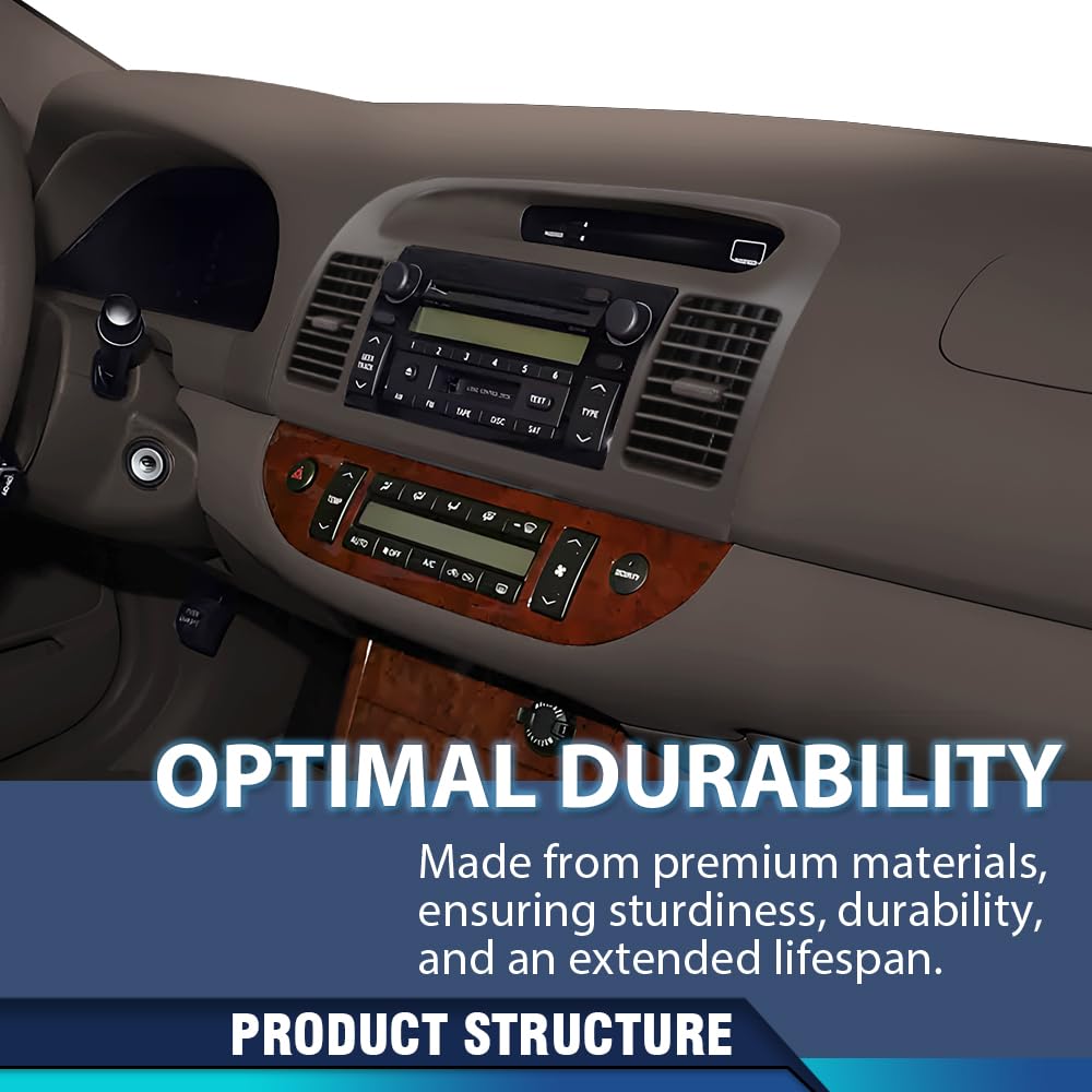 Pit66 Center Dash Bezel Trim Vents Compatible With Toyota Camry 2002 2003 2004 2005 2006 Brown