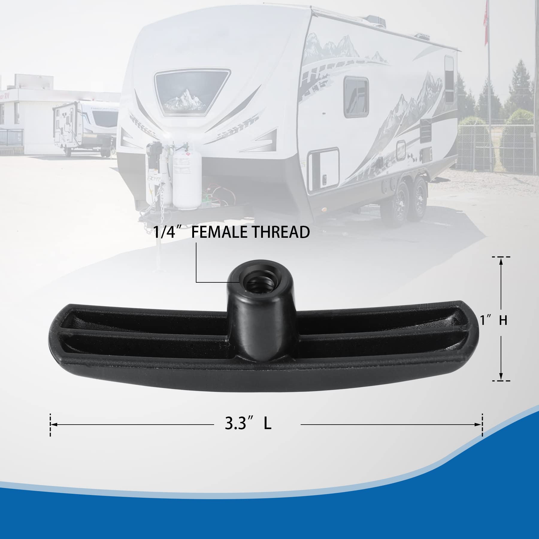 GLOBIZ RV Sewer Valve Handles Replacement Fit for 1 1/2''