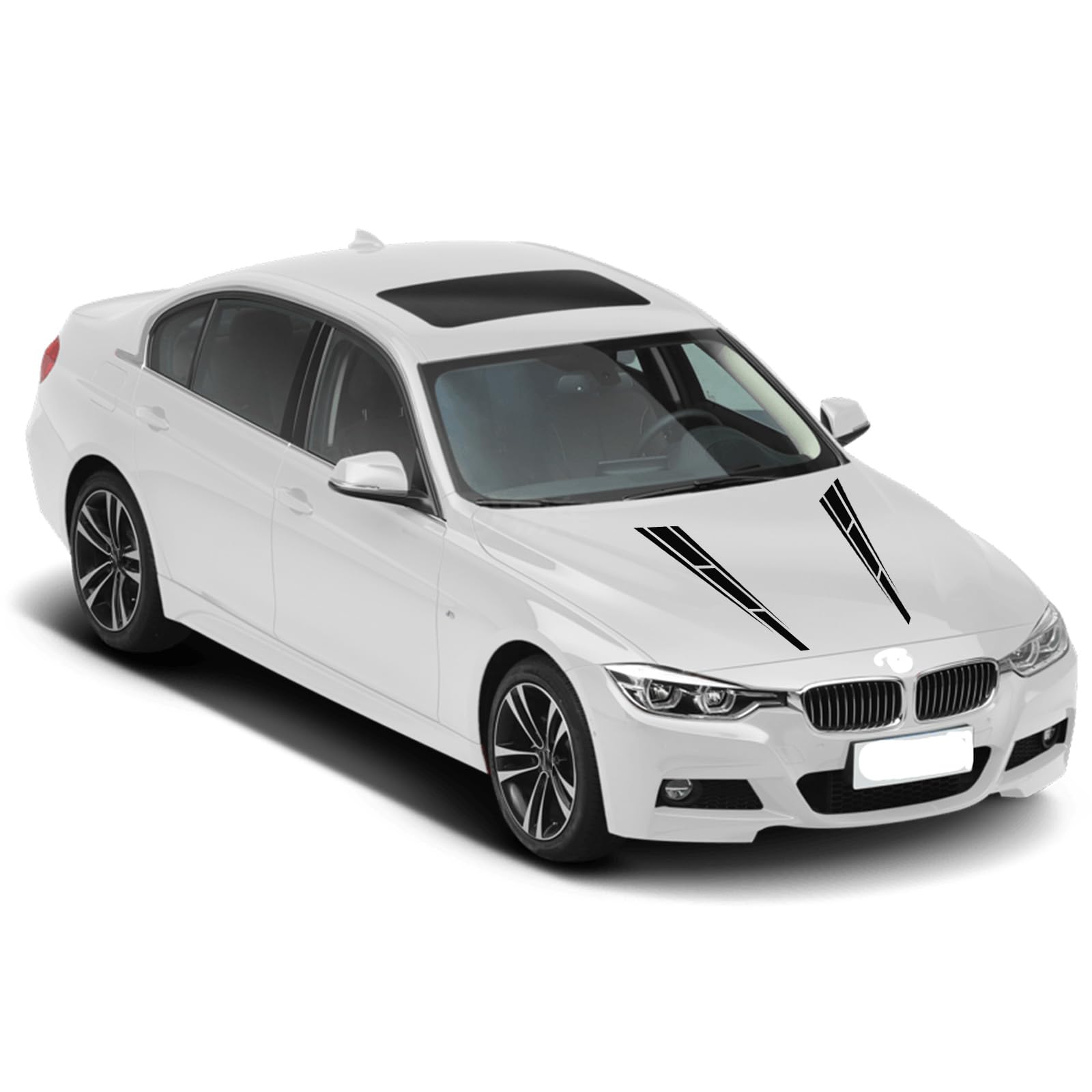 Lanzmyan Universal Hood Decal Sticker Dbs001 Car Hood Racing Body Side Vinyl Modified Stripe Decal Decoration Black