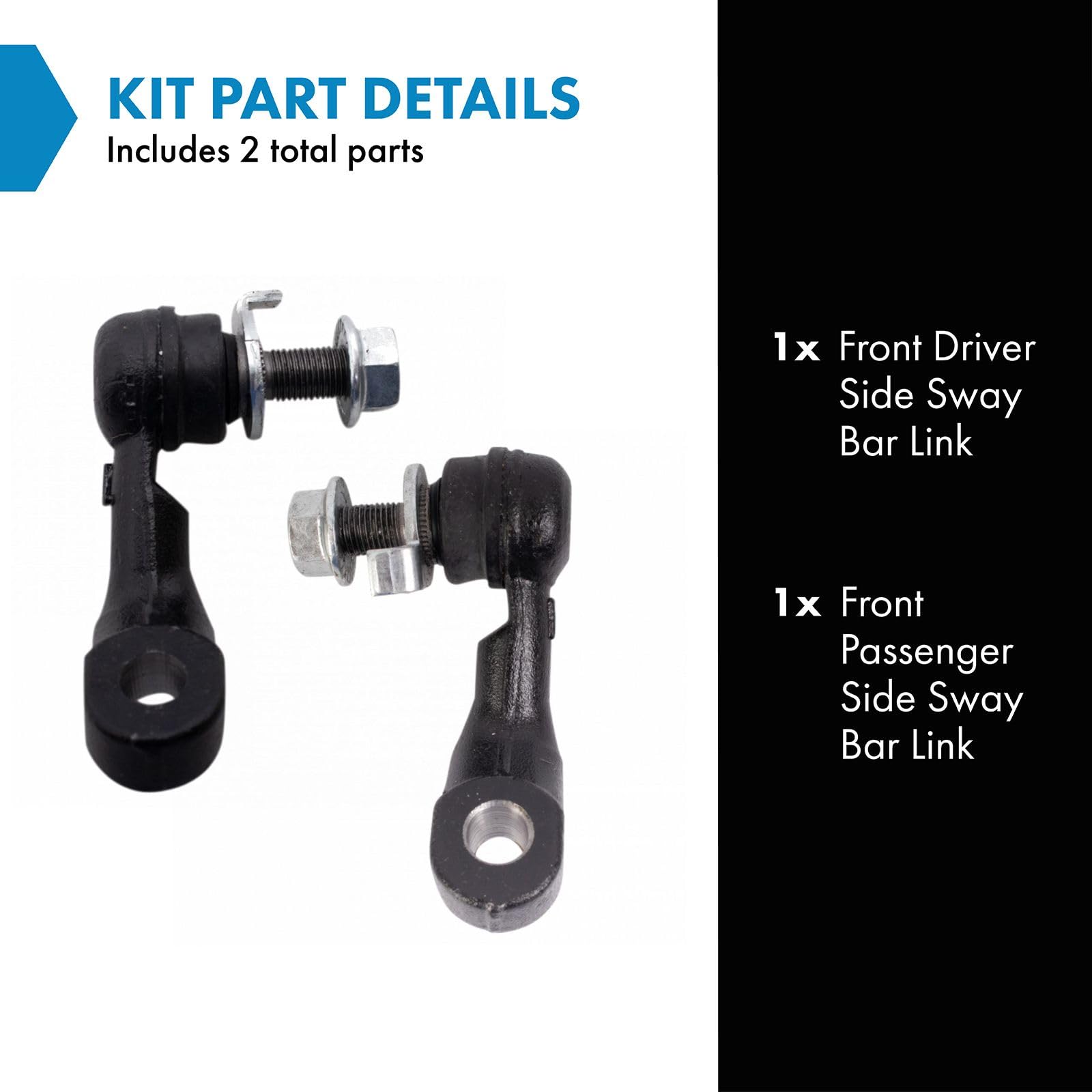 Trq Front Sway Bar Stabilizer Link Set Compatible With 2004-2006 Infiniti G35