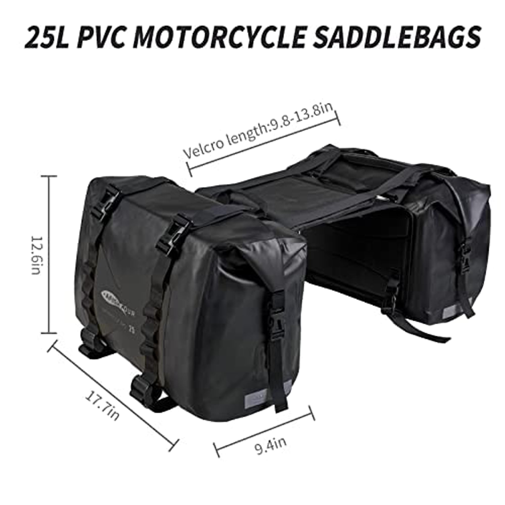 AFISHTOUR Waterproof Motorcycle Saddlebags - 50L Motorcycle Luggage Bags for Motorbike Travel - Motorcycle Panniers Bags - Detac