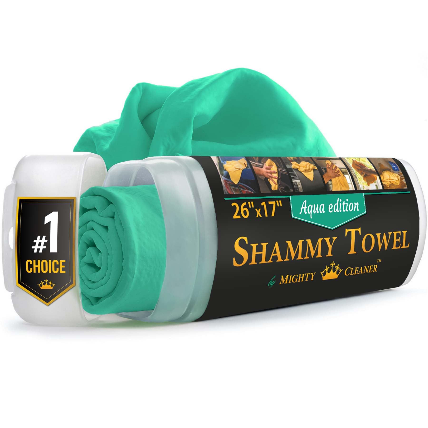 Premium Shammy Cloth For Car Drying - (26   X17   ) - Super Absorbent Reusable Chamois Towel For Car - Scratch-Free Shammy Towel