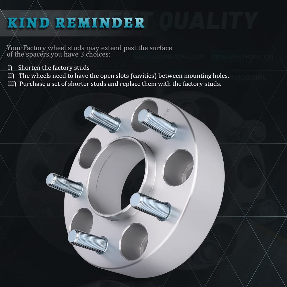 IRONTEK 1.5'' 5x114.3mm Wheel Spacers for Ford Lincoln Mazda 5x4.5'' Hubcentric Wheel Spacers (1/2''x20 Studs, 70.5mm Hub Bore)