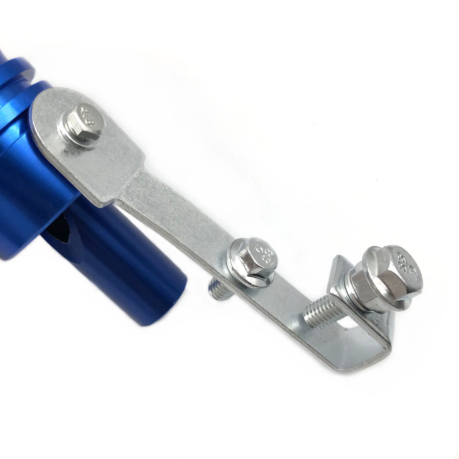 DEVMO 2pcs XL Size Aluminum Alloy Universal Turbo Sound Exhaust Muffler Pipe Whistle Car Roar Maker Blue