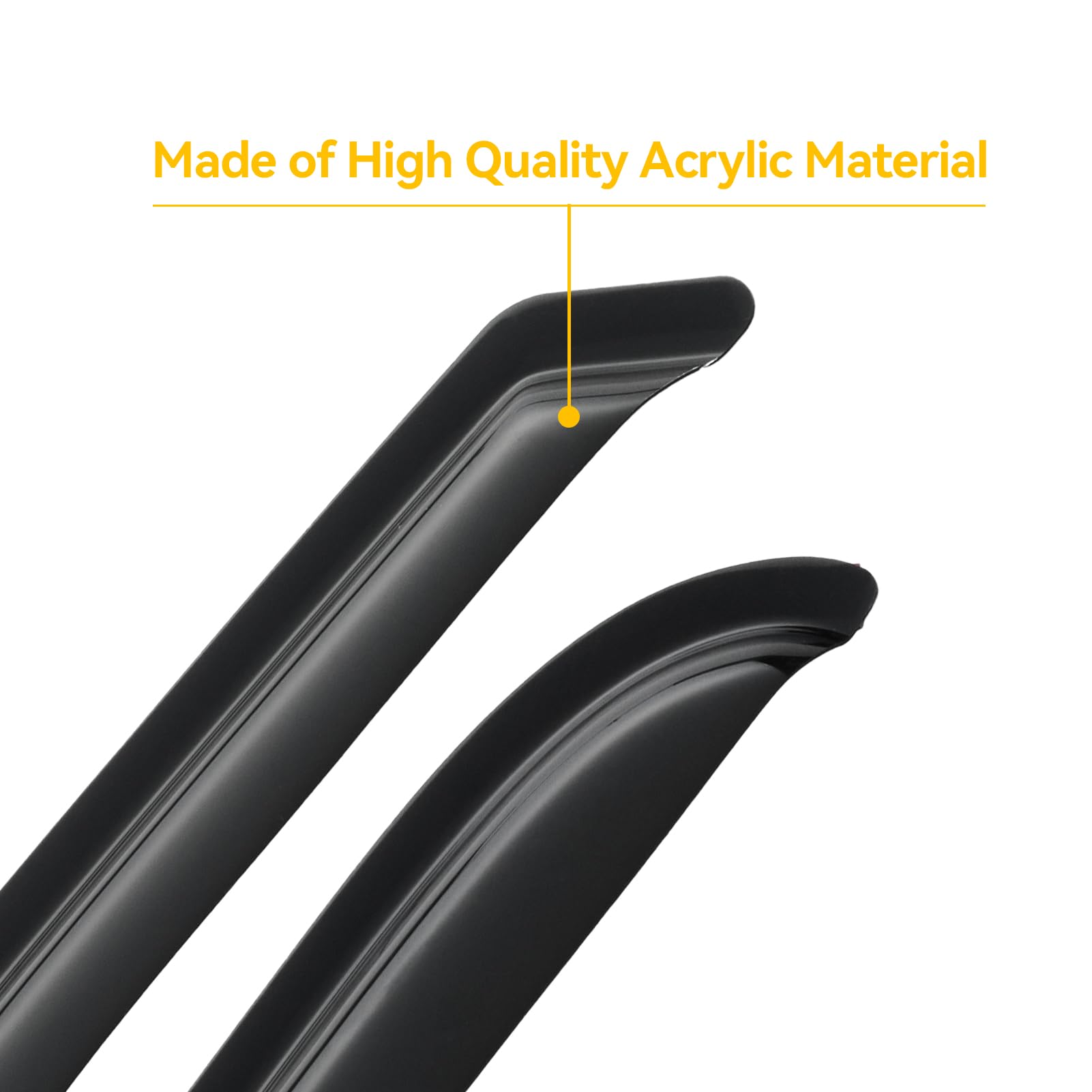 Cxdar Window Rain Guards For 2014-2018 Chevy Silverado/Gmc Sierra 1500 Regular Cab, Out-Channel Window Visors Vent Guard Shade D