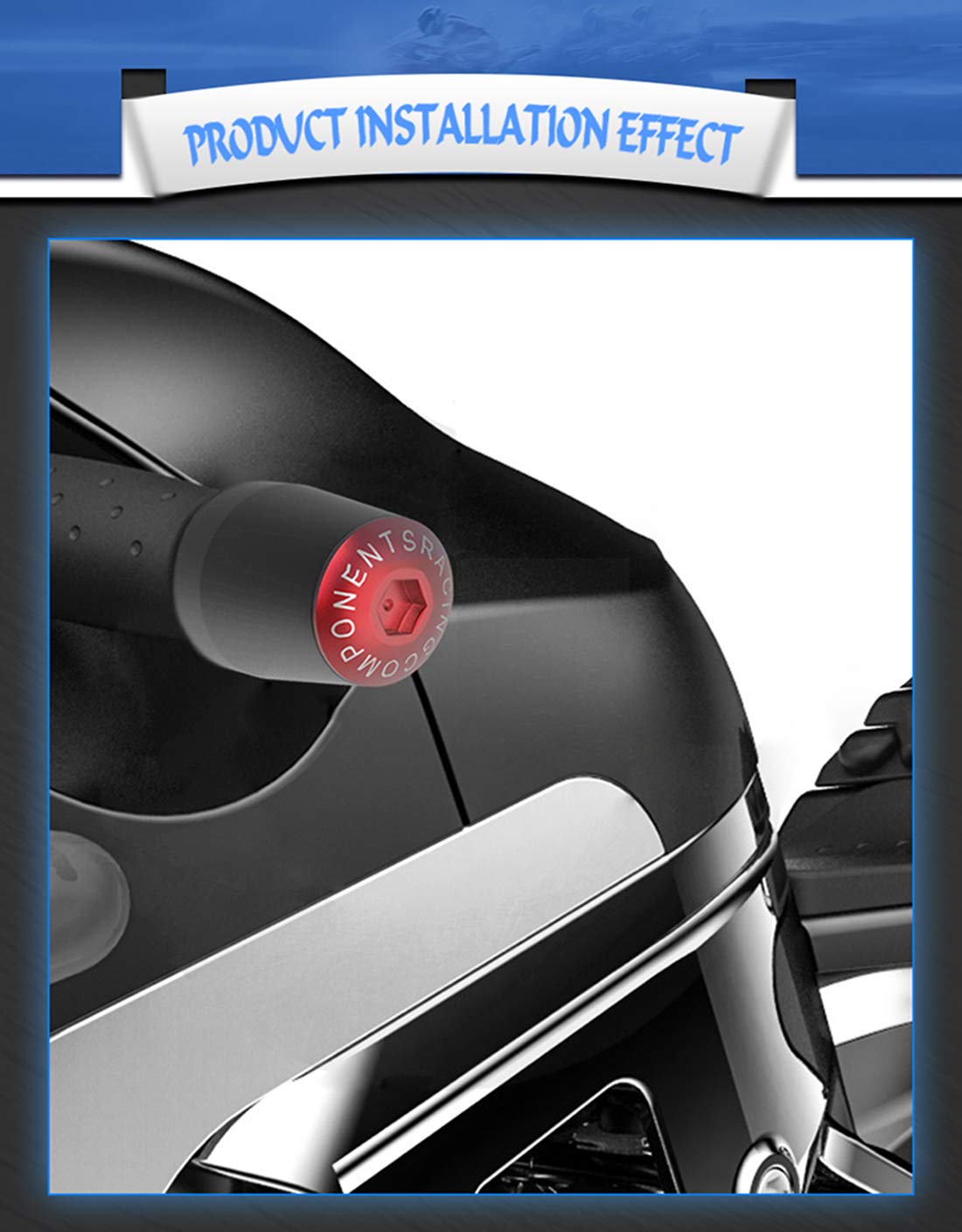 7/8' 22Mm Cnc Alu Motorcycle Handlebar Grips Ends Caps Ends Caps Compatible With Ninja 400 650 1000Sx Zx6R Zx9R Zx10R Zx12R Zx14R Er6F Er6N Black