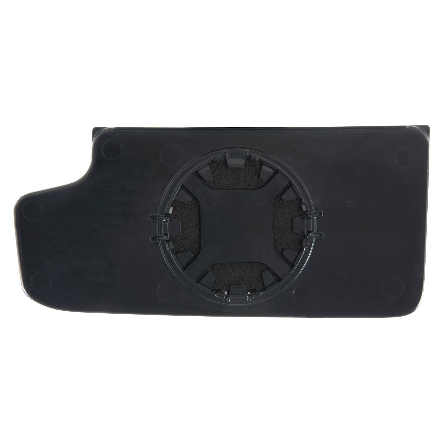 Passenger Side Non-heated Mirror Glass w/back plate, Chevrolet Silverado/GMC Sierra 1500, Silverado 2500, 3500, Sierra 2500, 3500, towing mirror bottom lens, 2nd design, 3 11/16&quot; x 7 15/16&quot; x 8 3/8&quot;