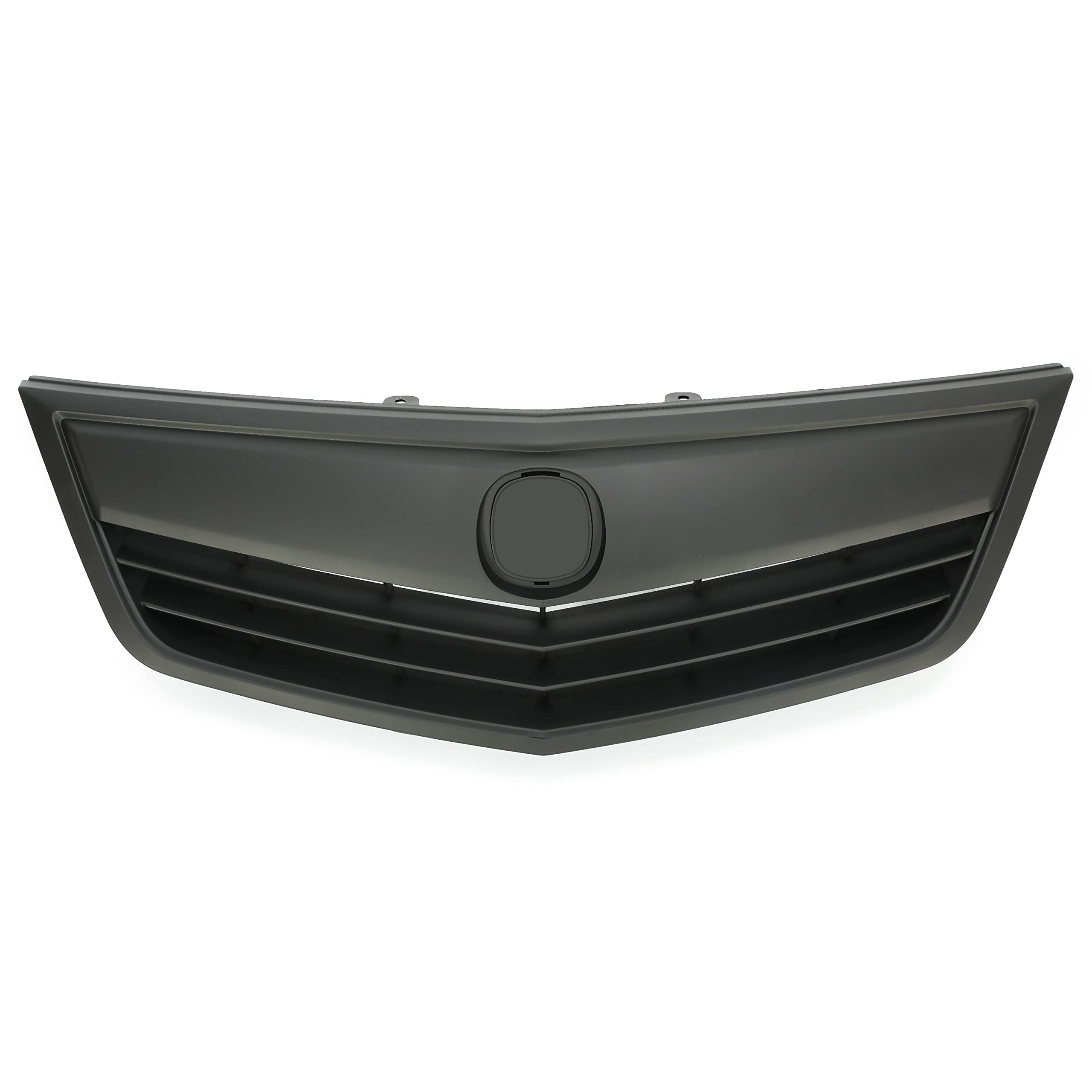 Hecasa Front Bumper Upper Grille Compatible With 2011-2014 Acura Tsx Replacement For 71121Tl2A51 75700Tl2A00 Ac1200115 3-In-One Whole Grill Kit With Black Painted Molding