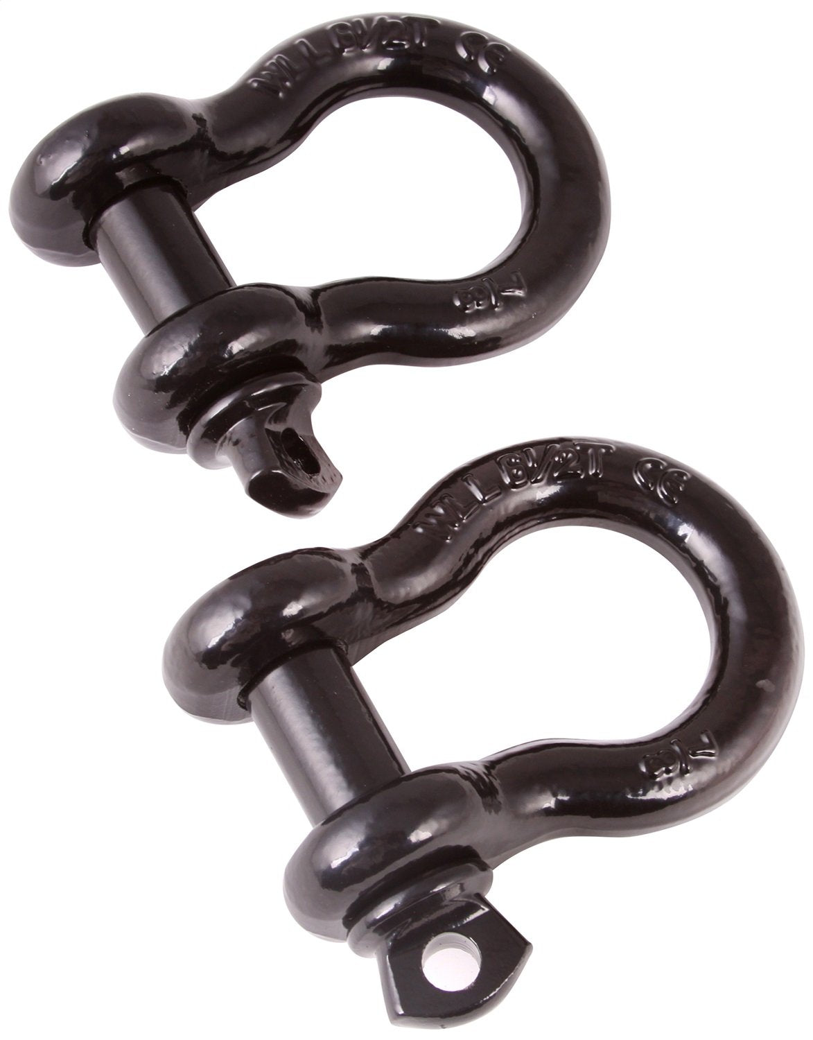 Rugged Ridge 11235.06 D-Ring Shackle Kit, 1 Inch, Black, Steel, Pair