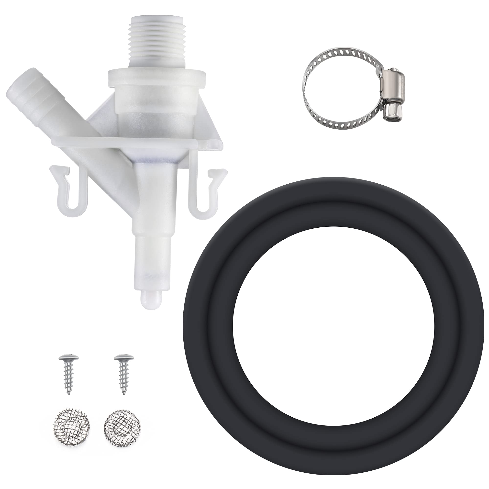 385311641 Water Valve Kit, Plastic Rv Camper Toilet Valve Parts For Pedal Flush Valve Toilets Compatible With Sealand 300 310 31