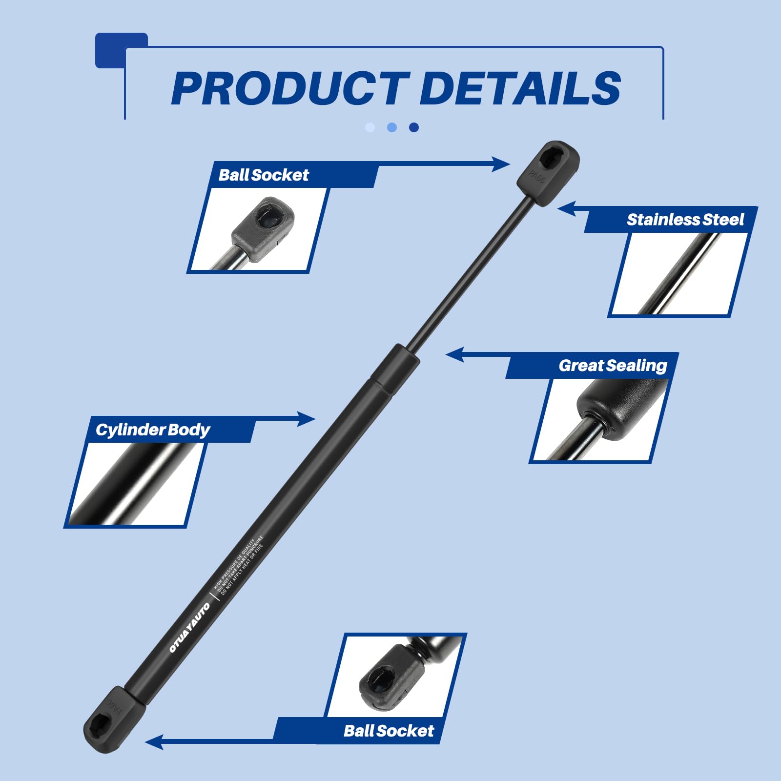 Otuayauto Front Hood Struts - Replacement For 2002-2010 Ford Explorer Hood Lift Supports Shocks - Oem # 4142, Sg404025 (Pack Of