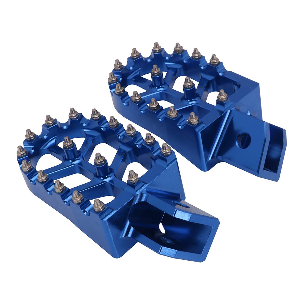 Anxin Motorcycle Foot Pegs Footpeg Pedals Footrest For Pw50 1981-2023 Pw80 1983-2006 Pit Dirt Bike Blue