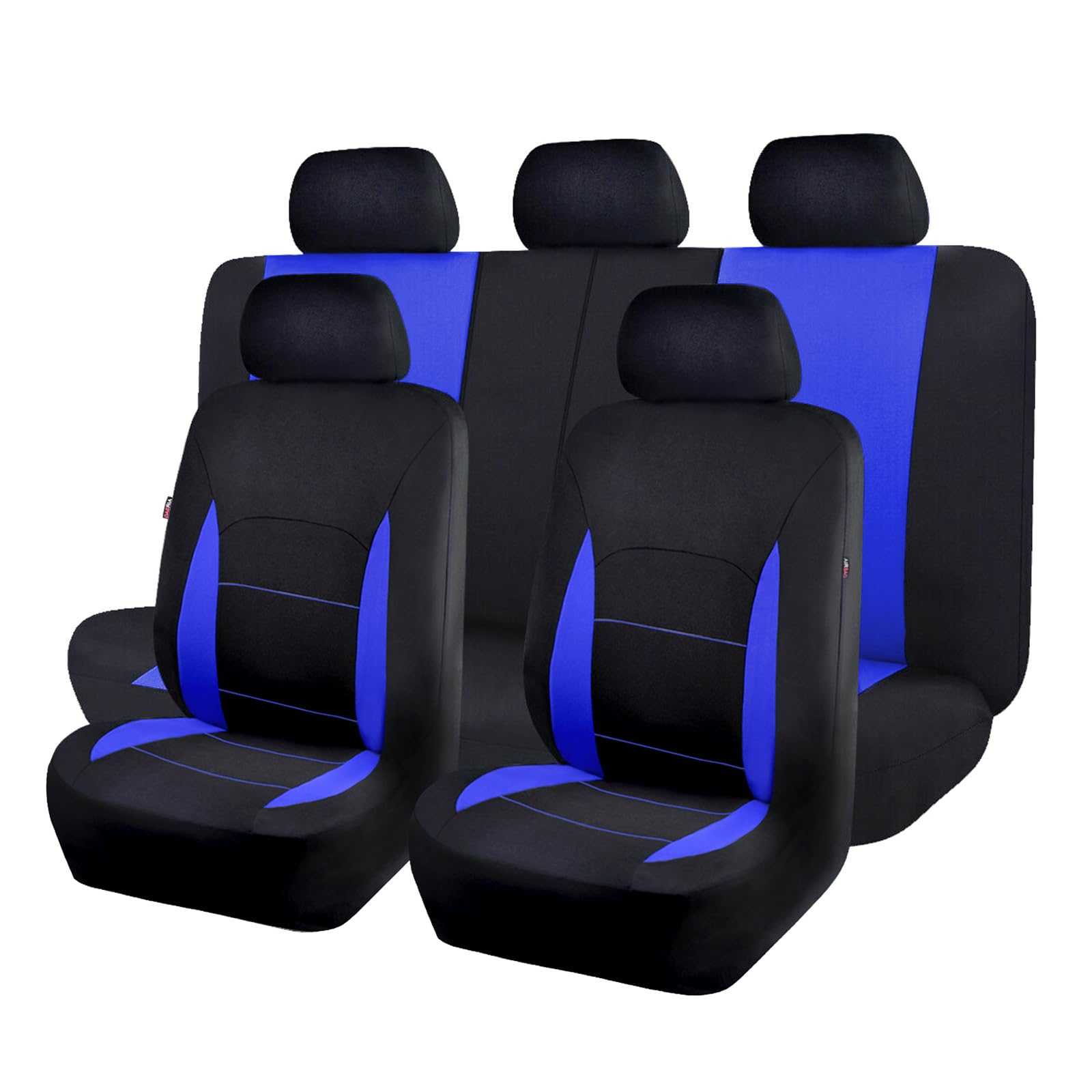 Flying Banner Car Seat Covers Full Set Front Seats And Rear Bench Polyester Car Seat Protectors Black Gray Purple Airbag Compati