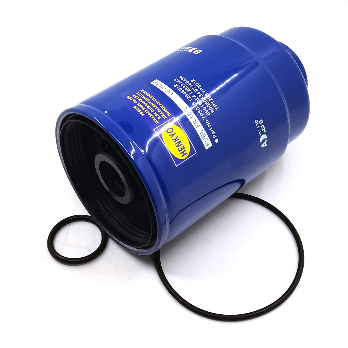 12633243 Tp3018 (19431541) 6.6L Duramax Diesel Fuel Filter Fits 2001-2016 Chevy Express/Silverado Gmc Sierra/Savana 6.6 403Cu V8 Diesel.3 Micron. Tp3012 12664429 Oem Grade Fuel Filter Blue Housing