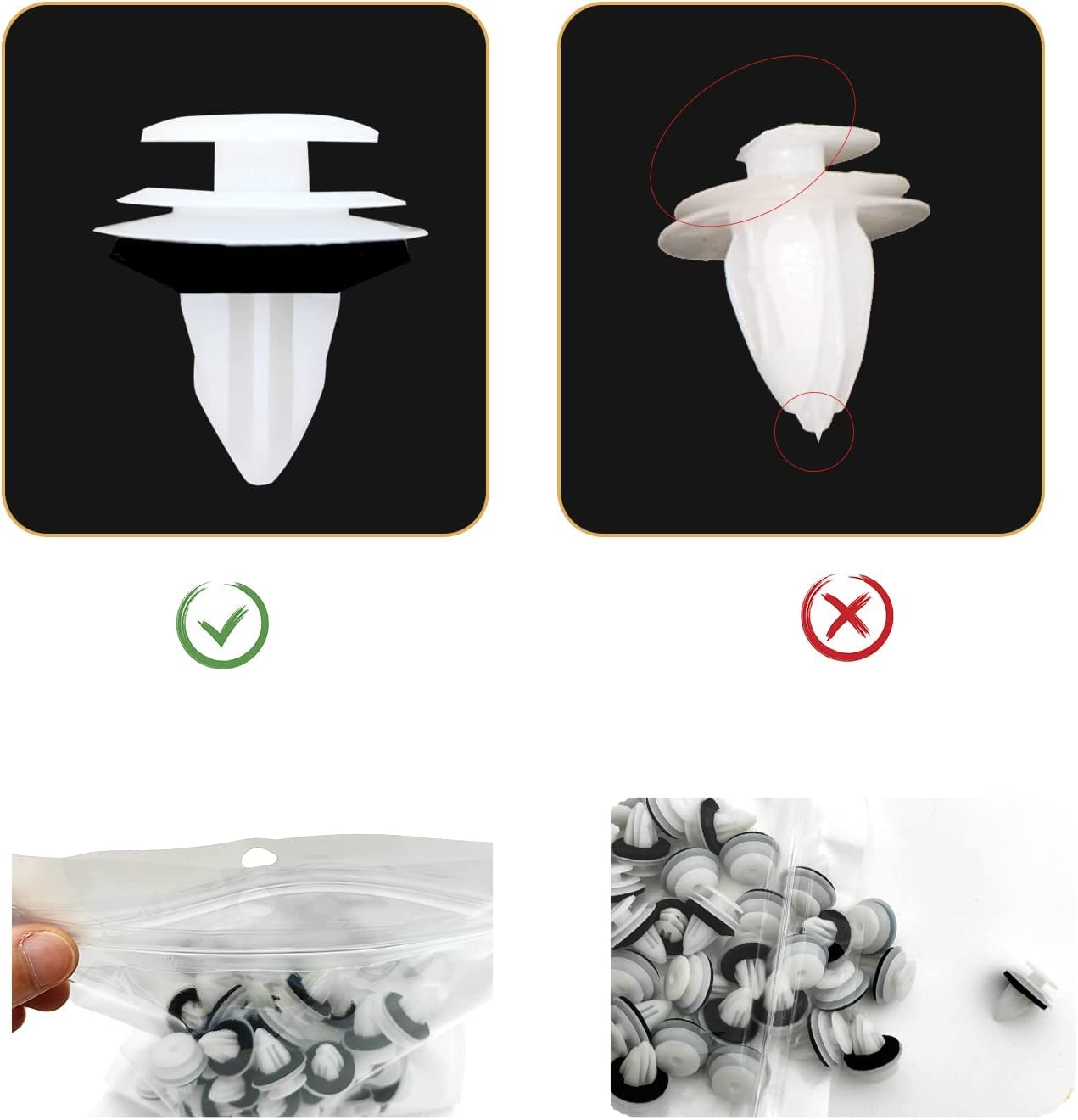 20PCS Door Trim Panel Retainers Clips Compatible with Toyota, Lexus, Camry, High Lander, RAV4, FJ Cruiser, 4-Runner ES 350, GX 4