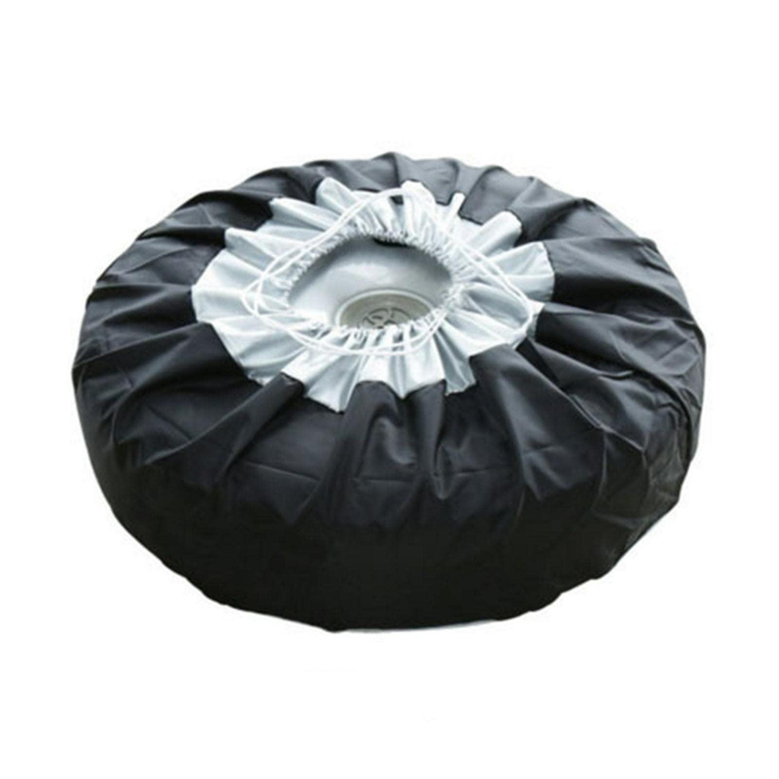 EKDJKK Car Black Sliver 13-19'',17-22'' Spare Tire Tyre Wheel Cover Bag with Carrying Handles ote Car Wheel Protector Storage Ba