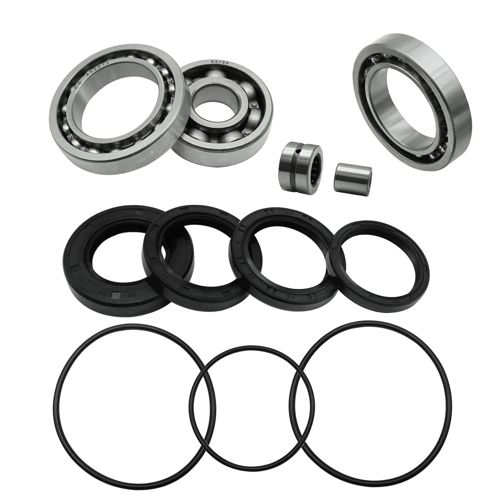 Rear Differential Bearings Seals Kit for Honda FourTrax 300 TRX300 TRX300FW 2x4 4x4 1988-2000, OEM# 91051-HC4-003 91271-HC4-004 
