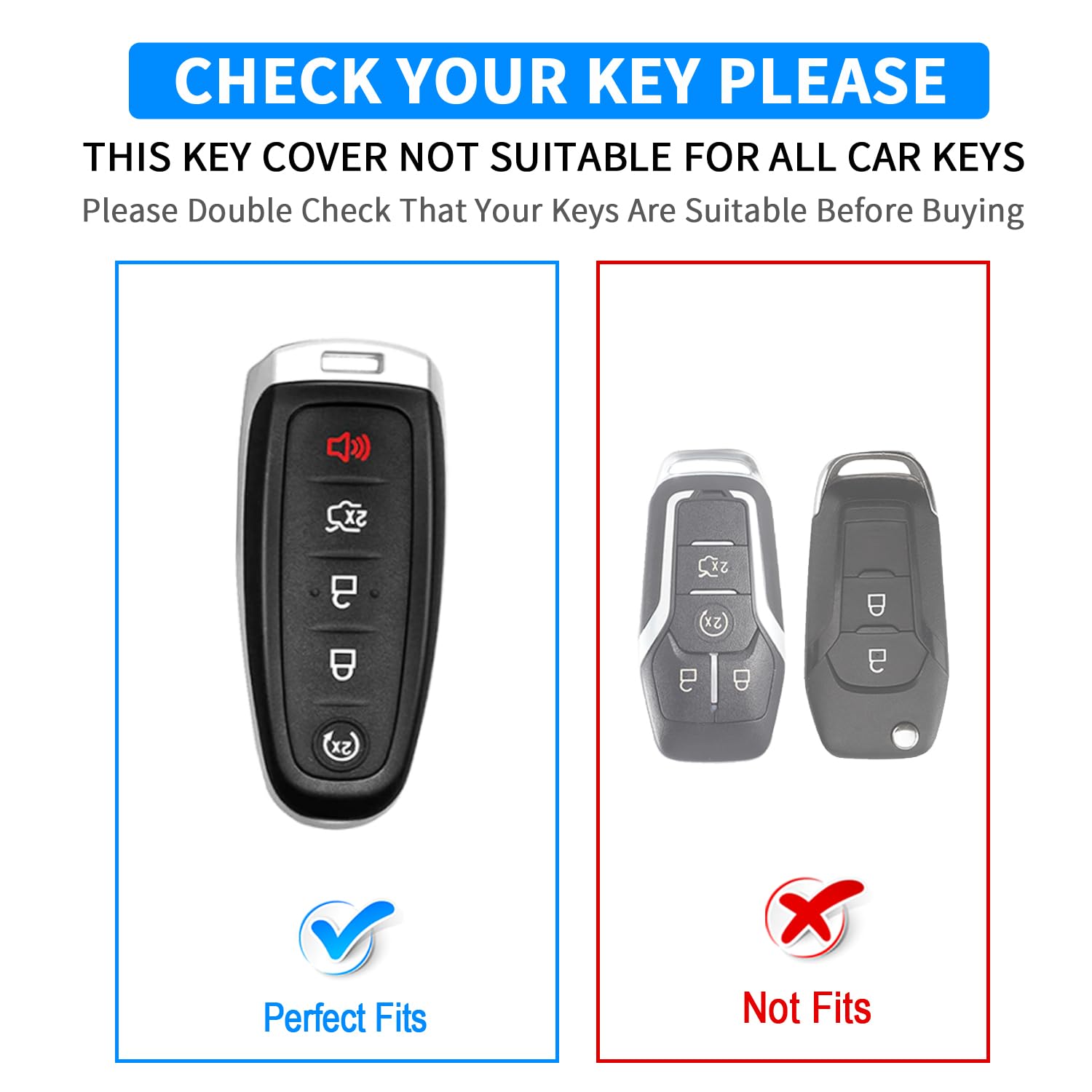Qbuc For Ford Key Fob Cover,Soft Tpu Car Key Case Protector With Keychain Compatible With Ford C-Max Edge Escape Expedition Expl