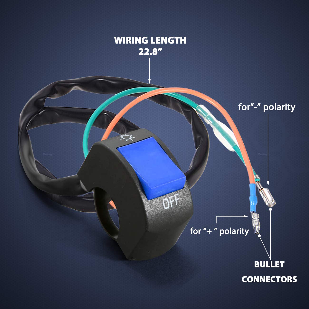 2 Pieces Motorcycle Handlebar Switch Handlebar Toggle Switch with On Off Push Button for U5 U7 U2 Motorcycles Scooter Electrombi