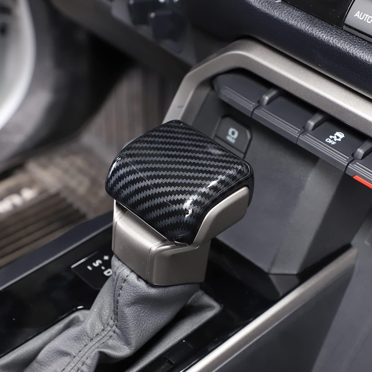 ABS Car Console Gear Gear Shift Knob Head Protection Trim,Shift Gear Protection Trim,Compatible with Toyota Tacoma 2024 Interior