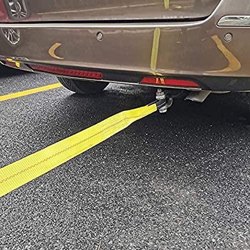 KJE Tow Strap with Reinforced Loops 2in x 30ft Vehicle Recovery Rope 10,000 lbs Pound Capacity Recovery Strap yellow2