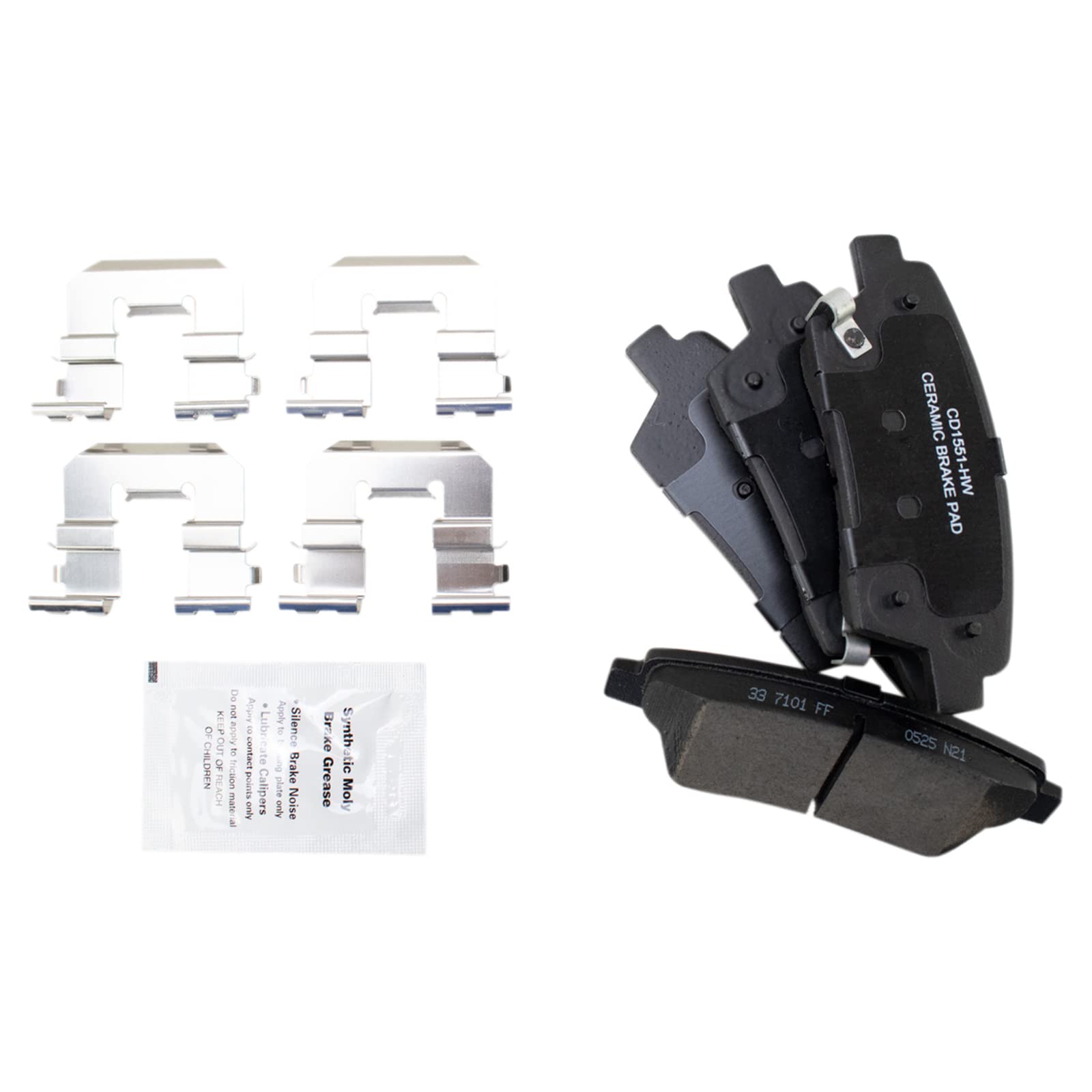 Trq Rear Brake Pad & Rotor Kit Brake Pads Brake Rotor Ceramic Compatible With 2017 Genesis G80 2010-2016 Hyundai 2016-2017 Kia K