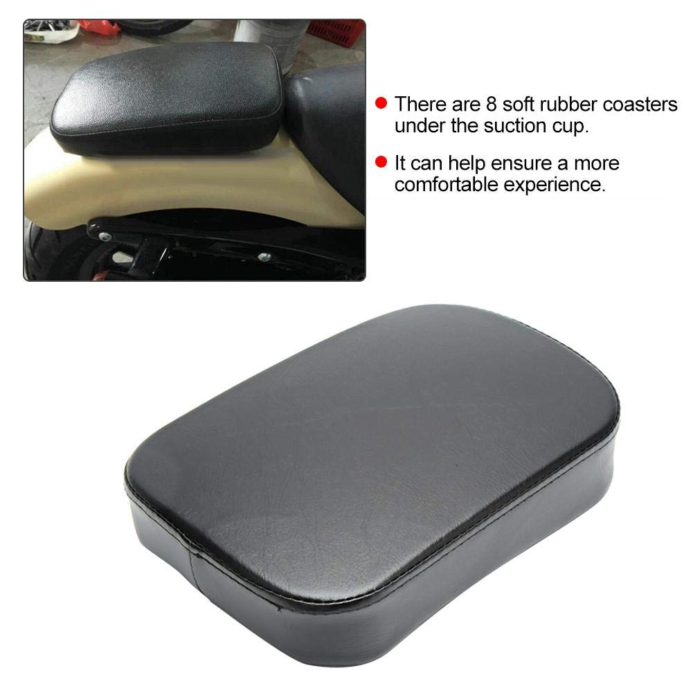 Kimiss Motorcycle Seat Cushion, Motorcycle Universal Pillion Pad Rear Seat Cushion Passenger Saddle With 8 Suction Cup