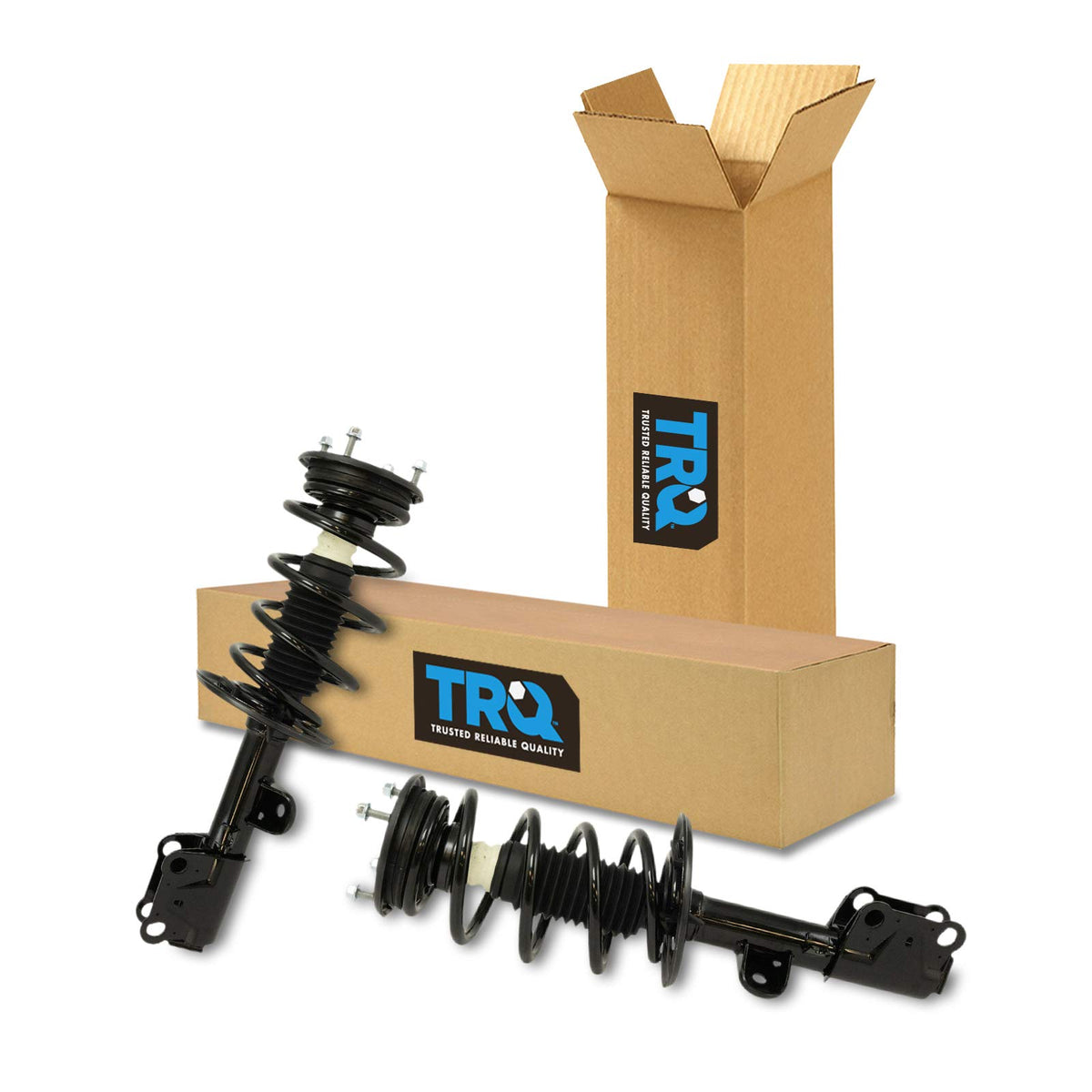 Trq Front Strut & Coil Spring Assembly Set Driver & Passenger Sides Compatible With 13-19 Ford Flex Lincoln Mkt