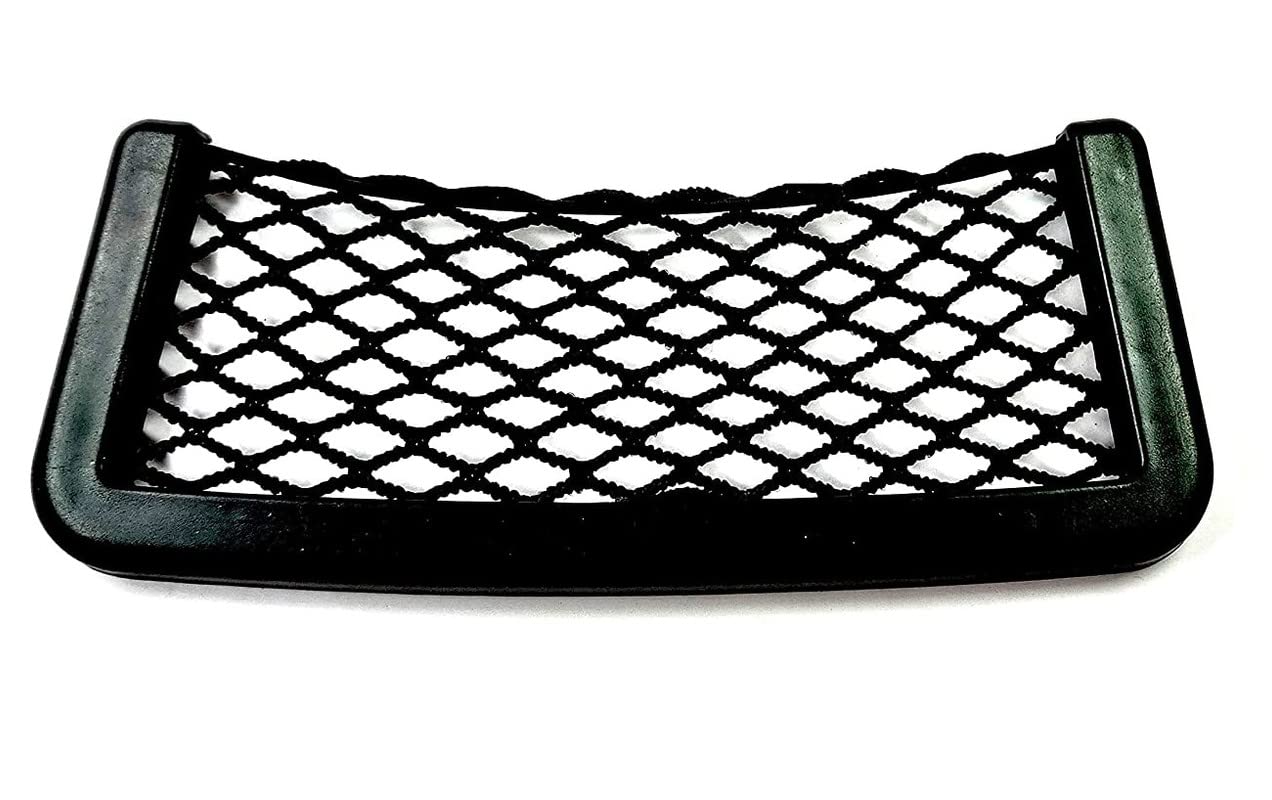 Autonest Car Storage Net, Side Back Storage Net Bag, Car Net Holder Phone Holder Pocket Organizer String Bag Mobile Stand (Black