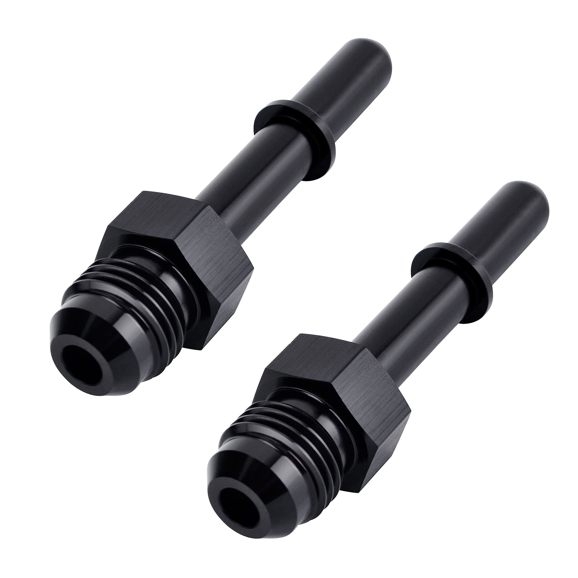 Evil Energy 6An Male To 5/16'' Sae Quick Disconnect Male Push On Efi Fitting Adapter Aluminum 2Pcs