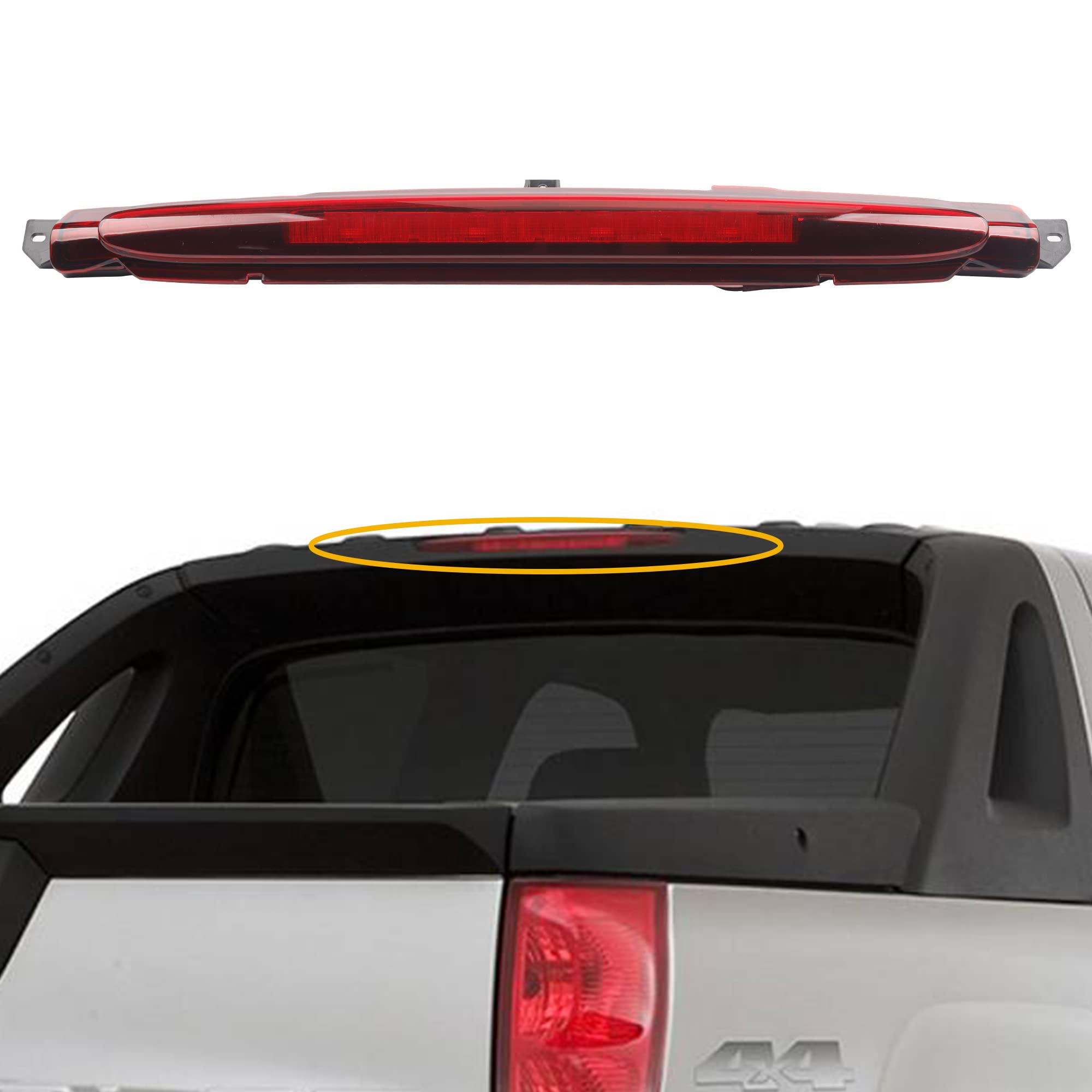 Dasbecan Led 3Rd Third Light Brake Stop Light Rear Lamp Assembly Compatible With 2002-2012 Chevrolet Avalanche 1500 2500 Replace