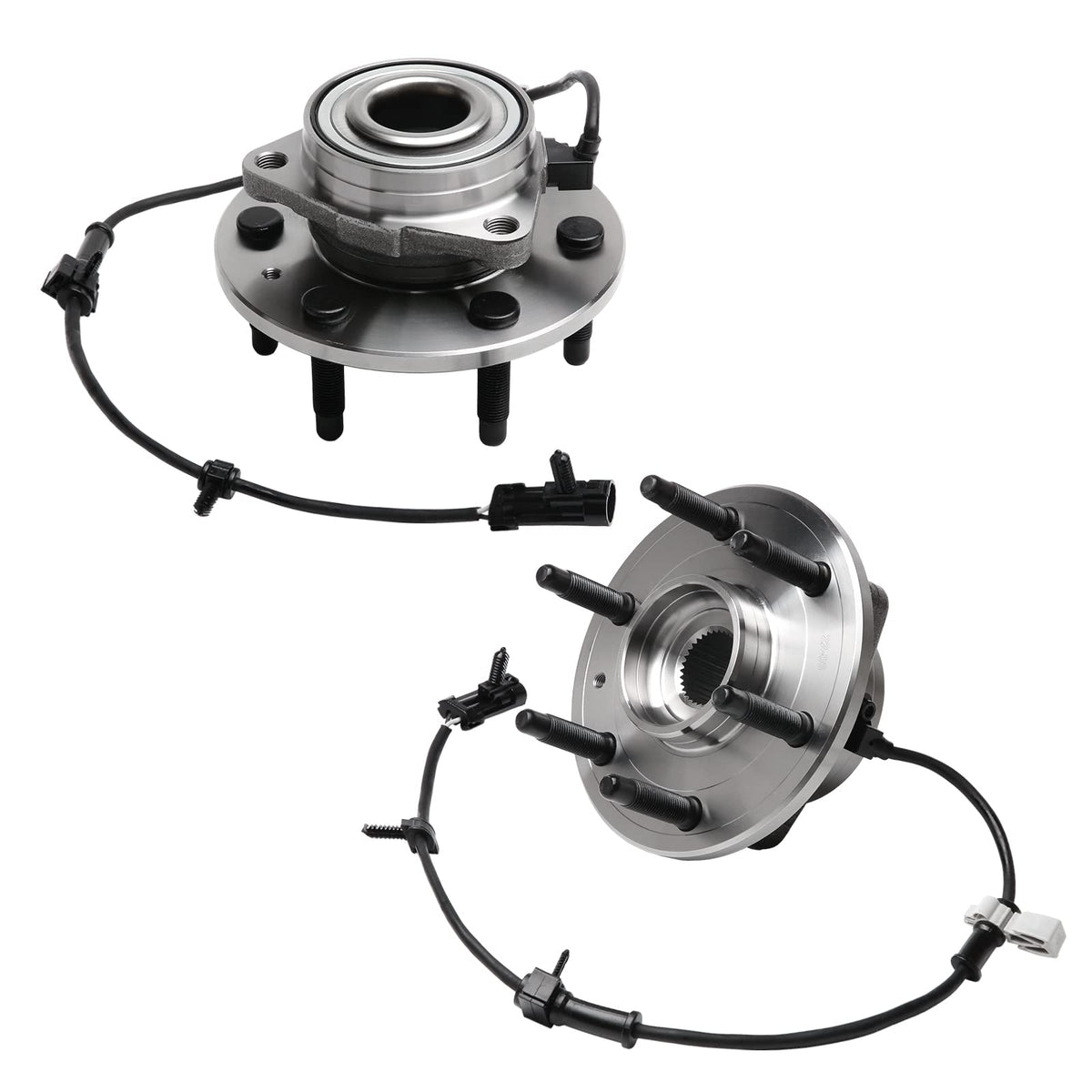 Front Wheel Hub Bearing Assembly Set Of 2-4Wd Compatible With Chevy, Cadillac, Gmc - Escalade, Avalanche, Silverado 1500, Suburb