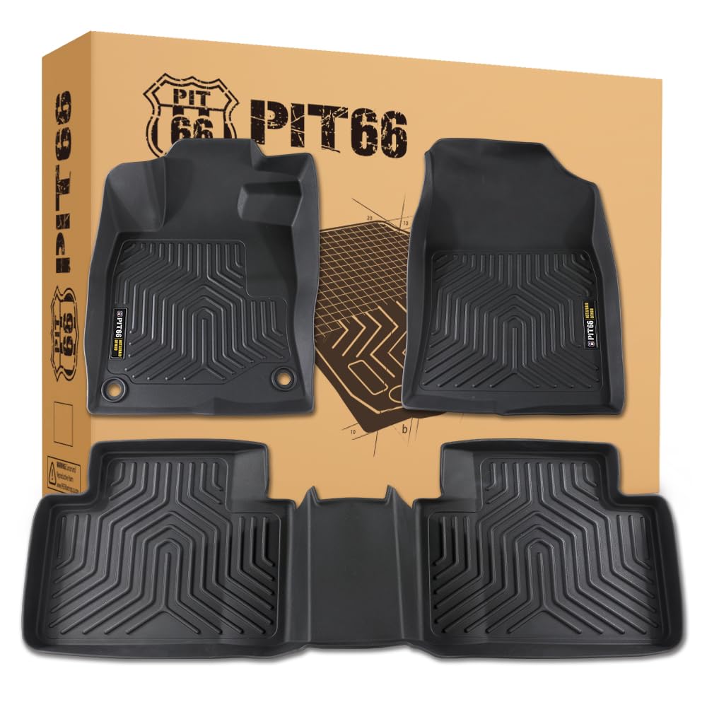 Pit66 Floor Mats Cargo Liner Compatible With Honda Civic Sedan 4-Door 2016-2021/Fit Hatchback 2016-2021/Fit Coupe 2Door 2016-202