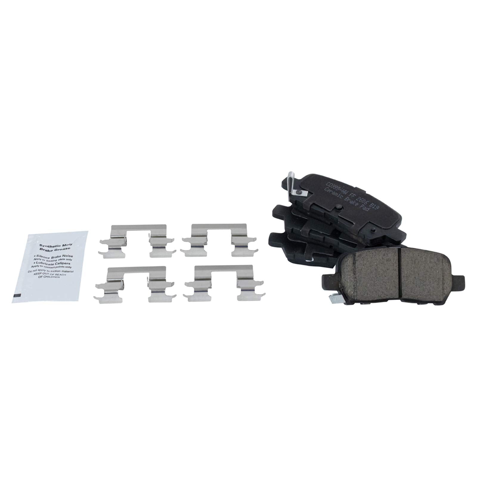 TRQ Rear Brake Pad & Rotor Kit Brake Pads Brake Rotor Ceramic Compatible with 2005-2009 Buick LaCrosse 2011-2013 Chevrolet Impal