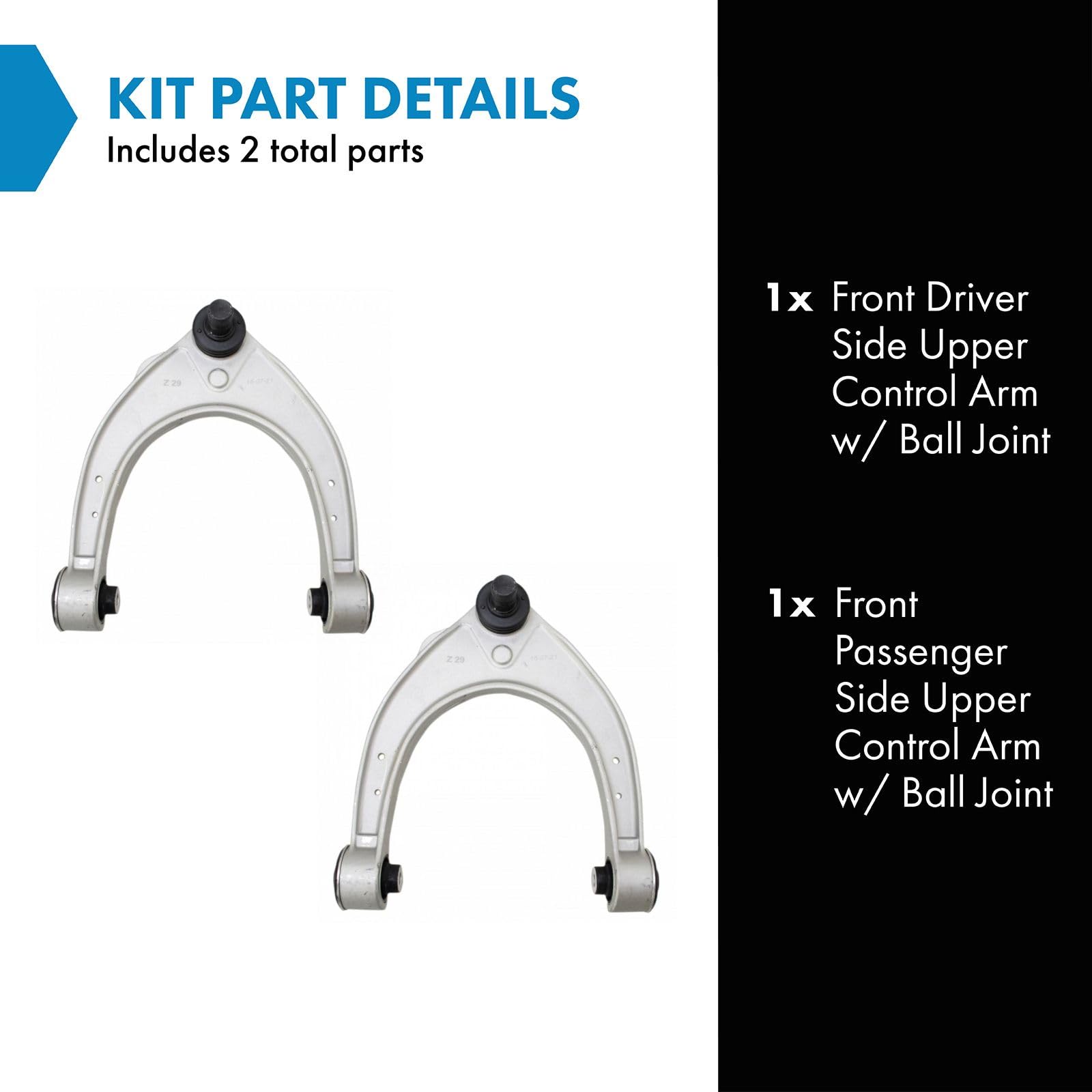 Trq Front Upper Control Arm With Ball Joint Set Compatible With 09-19 Bmw