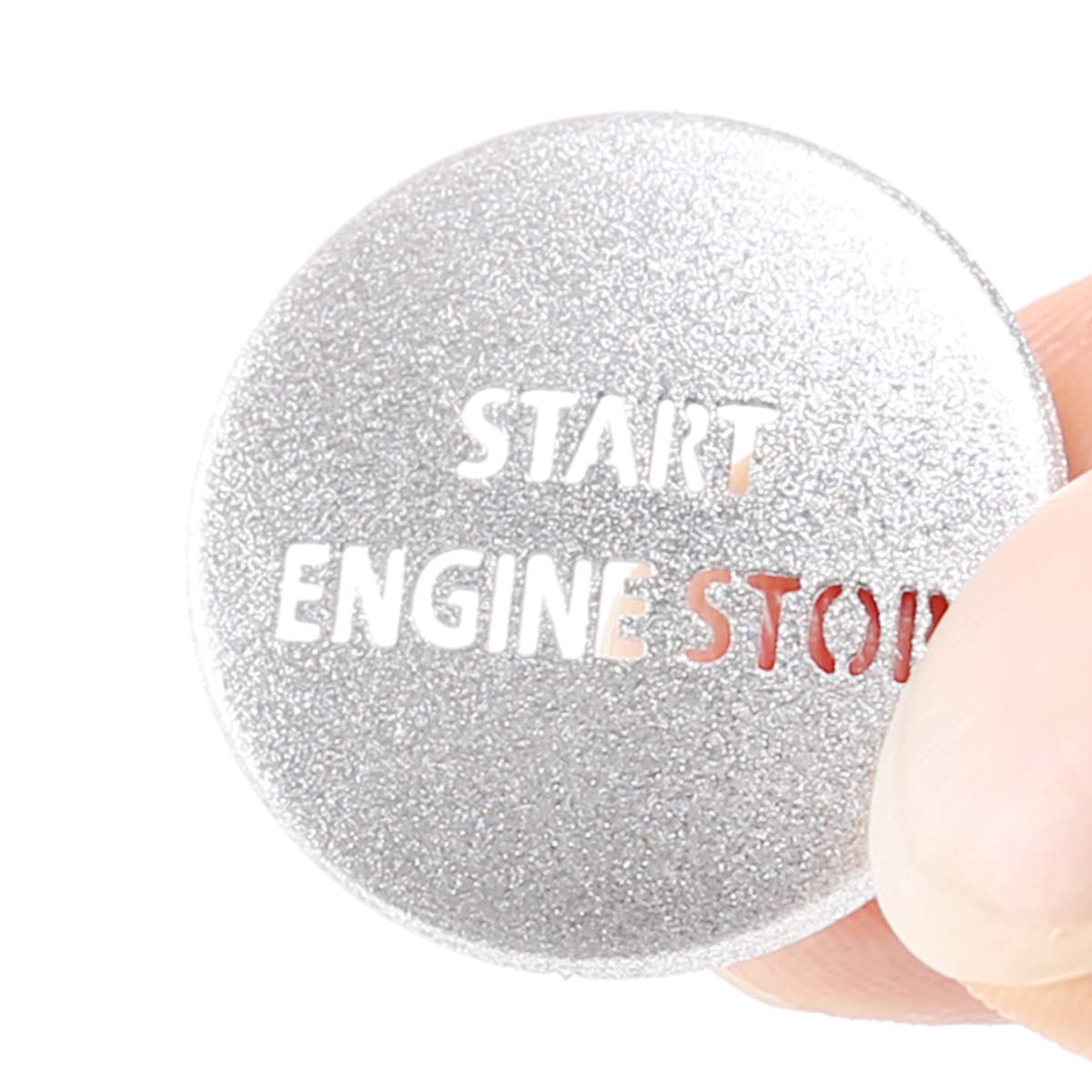 Llkuang Silver Engine Start Stop Push Button Switch Sticker Cover For Lr4 Discovery 4 & Land Rover Range Rover Sport 2010-2013 Aluminum Alloy Car Accessory