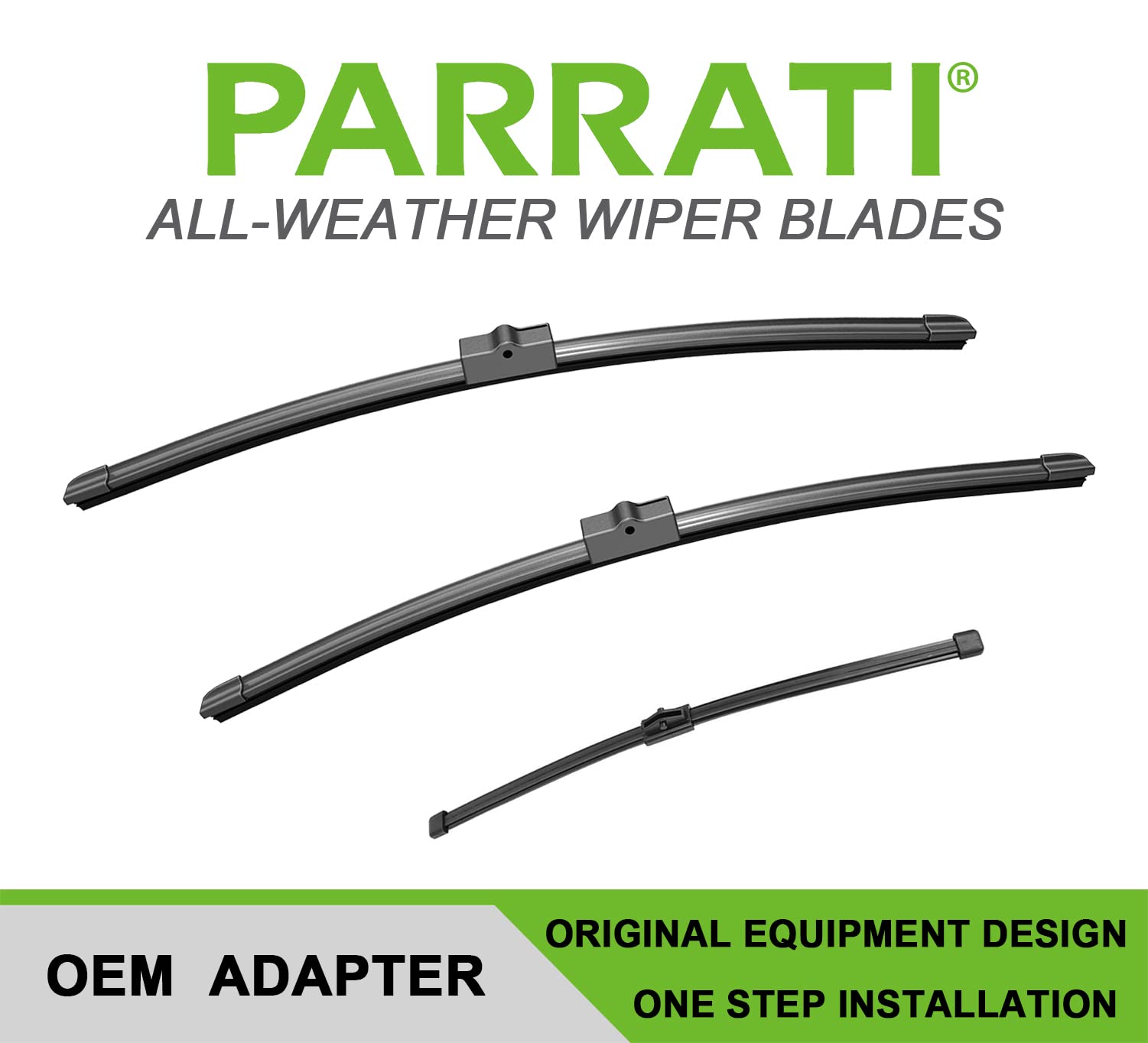 Parrati High Performance Premium All-Season Automotive Windshield Wipers With Rear Wiper Blades Replacement For Volkswagen Touar