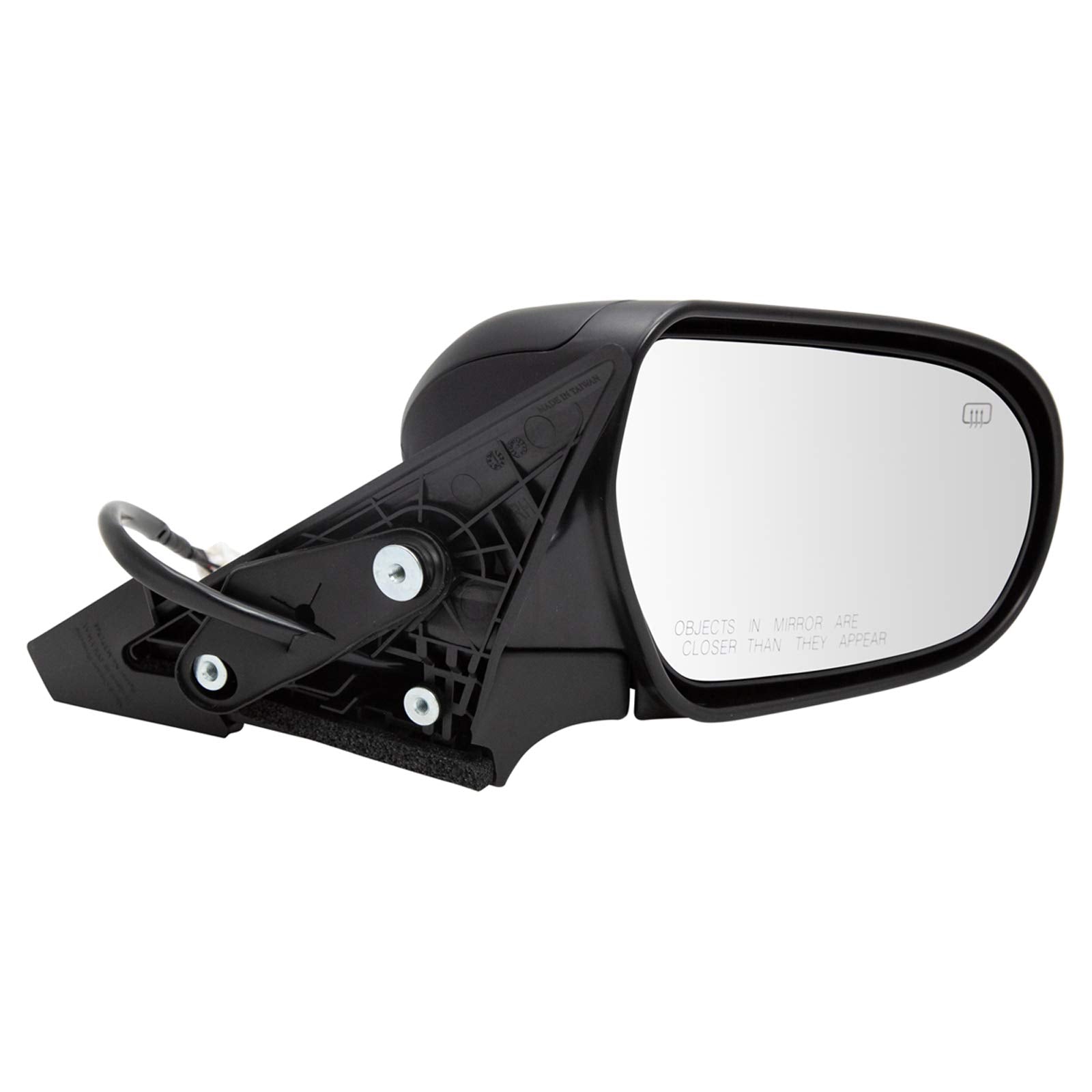 Trq Right Mirror With Heat With Textured Cover Passenger Side Compatible With 2005-2009 Subaru Legacy Su1321107