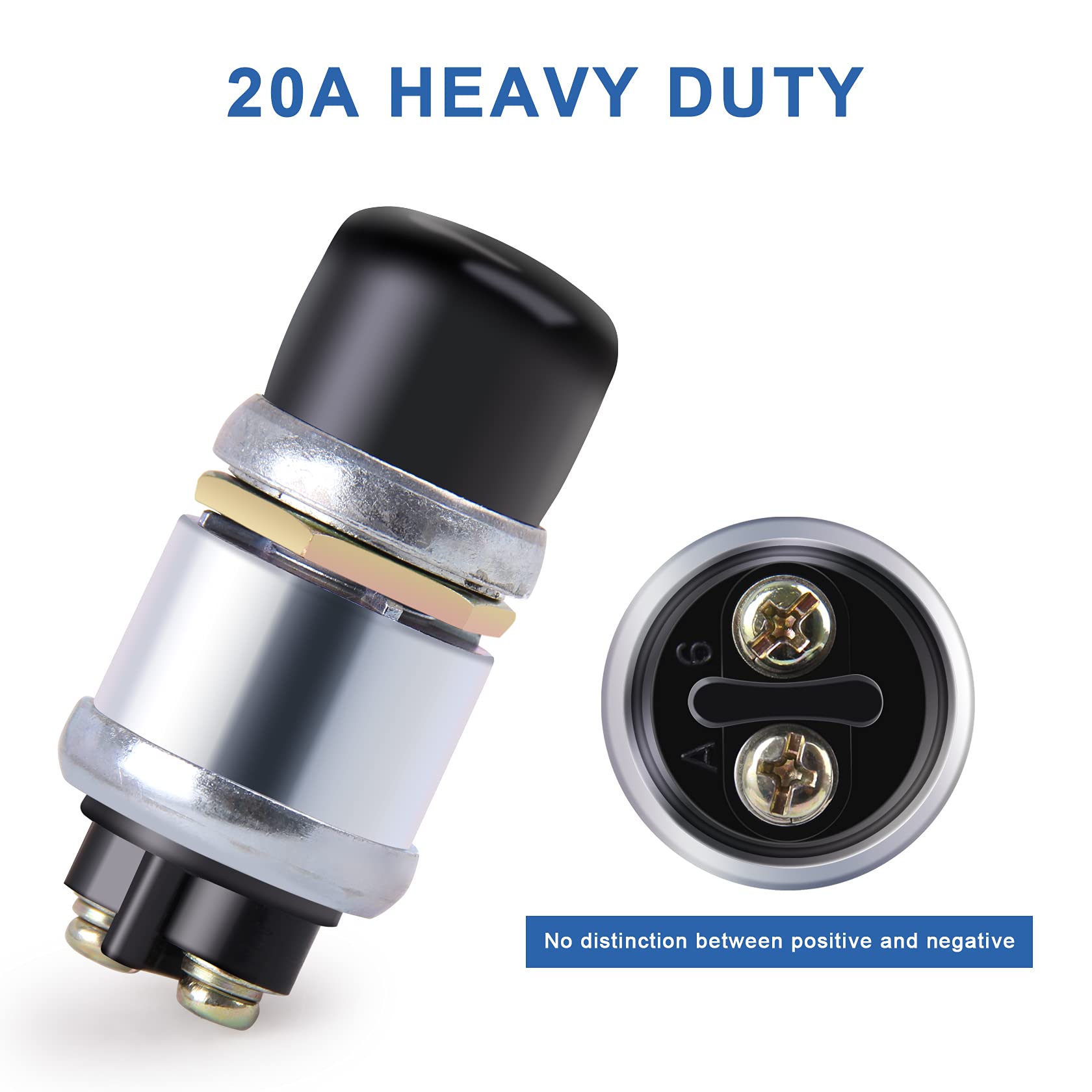 big-autoparts Engine Start Push Button Momentary Start Switch 12V Weatherproof Push Button Start Switch for Car Truck Boat RV AT