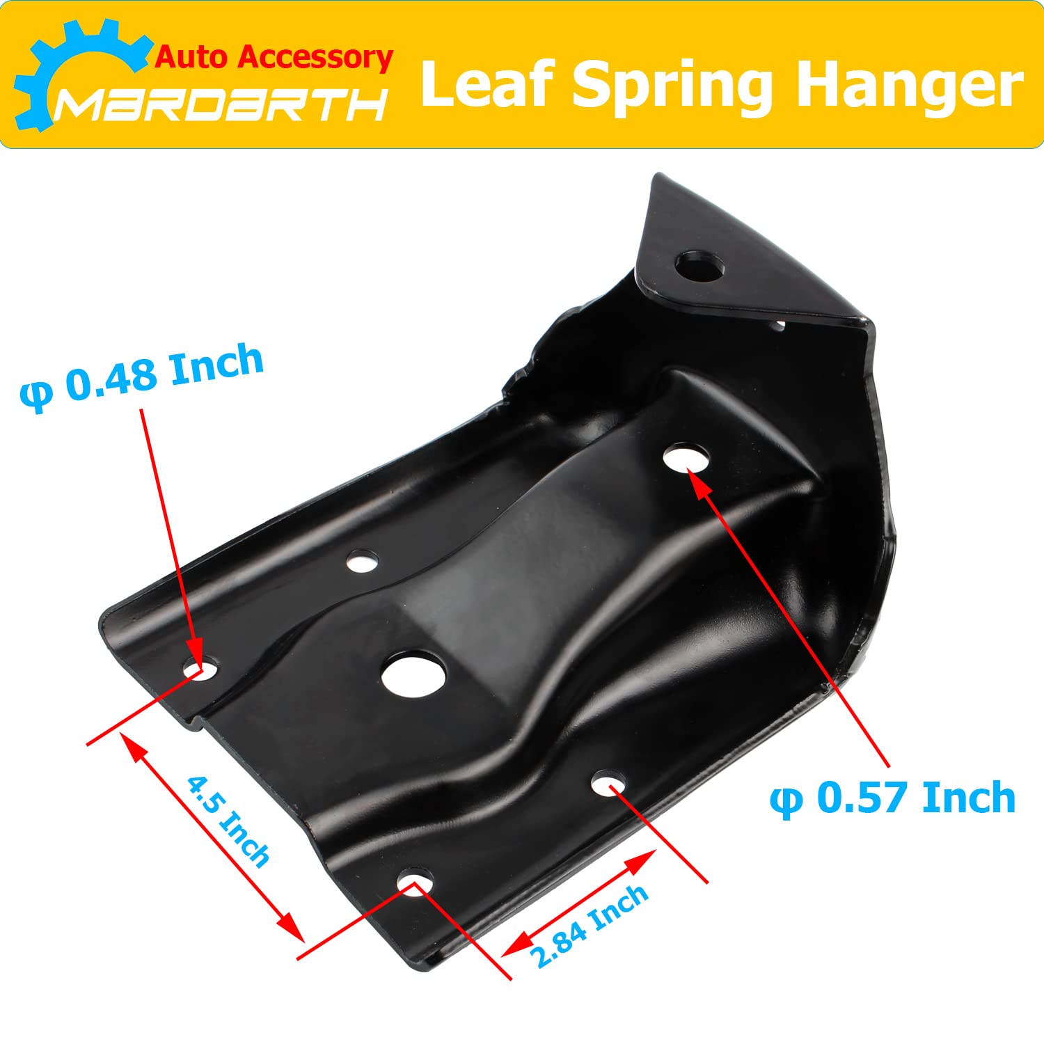 12474021 Rear Leaf Spring Bracket Kit Compatible With 1999-2015 Silverado Sierra 1500, 2007-2009 Tahoe Yukon Escalade Avalanche, Rear Leaf Spring Hanger Replace 722032