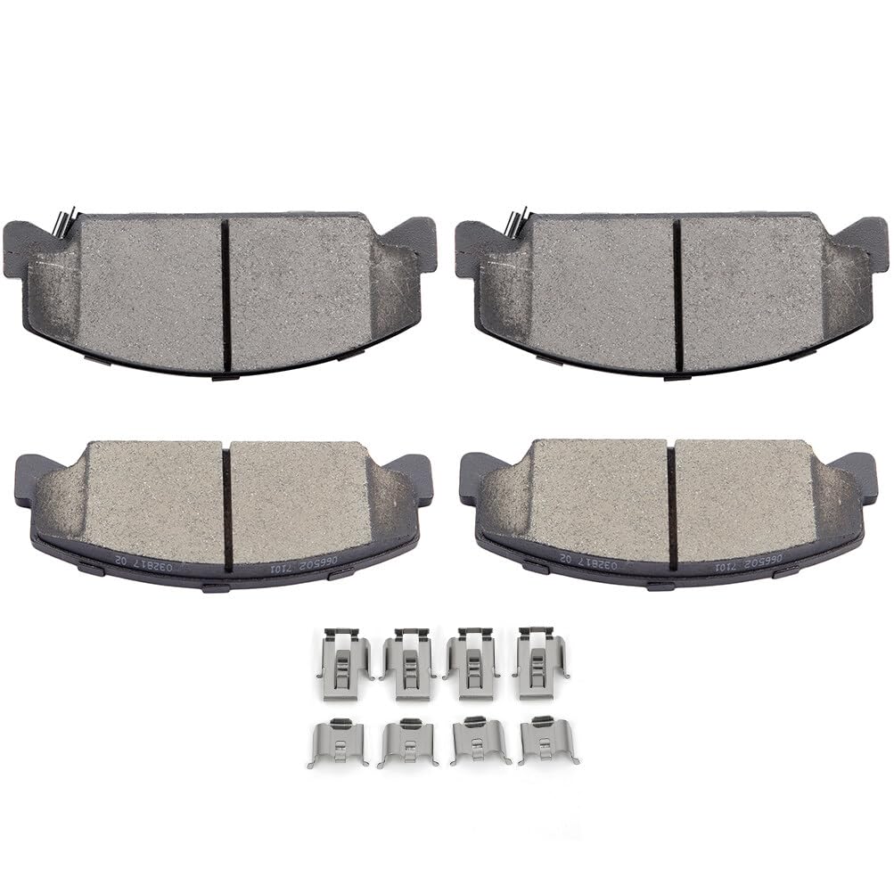 SCITOO D273 Front Ceramic Brake Pads Sets & Brake Hardware Fit For Honda Civic 1990-2000,For Honda Civic del Sol 1993-1997,For H