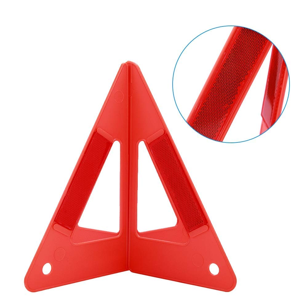 Triangle Warning Sign,Red Portable Car Emergency Breakdown Reflective Warning Safety Road Stop Sign Foldable