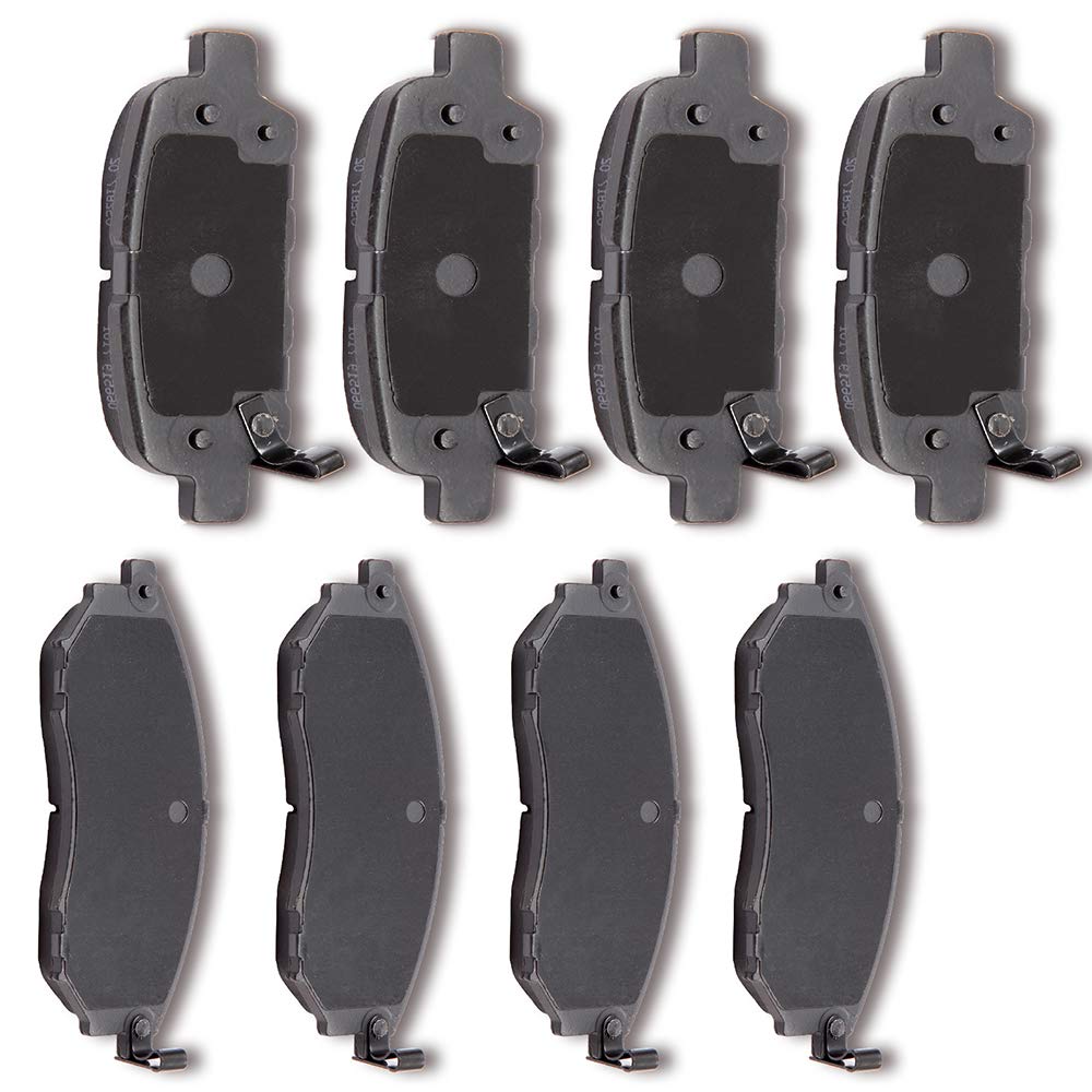 Cciyu D905 D888 Front Rear Ceramic Brake Pads Kits 8Pcs Fit For Infiniti Ex35,Ex37,Fx35,Fx37,Fx45,G25,G35,G37,M35,M35H,M37,M56,Q