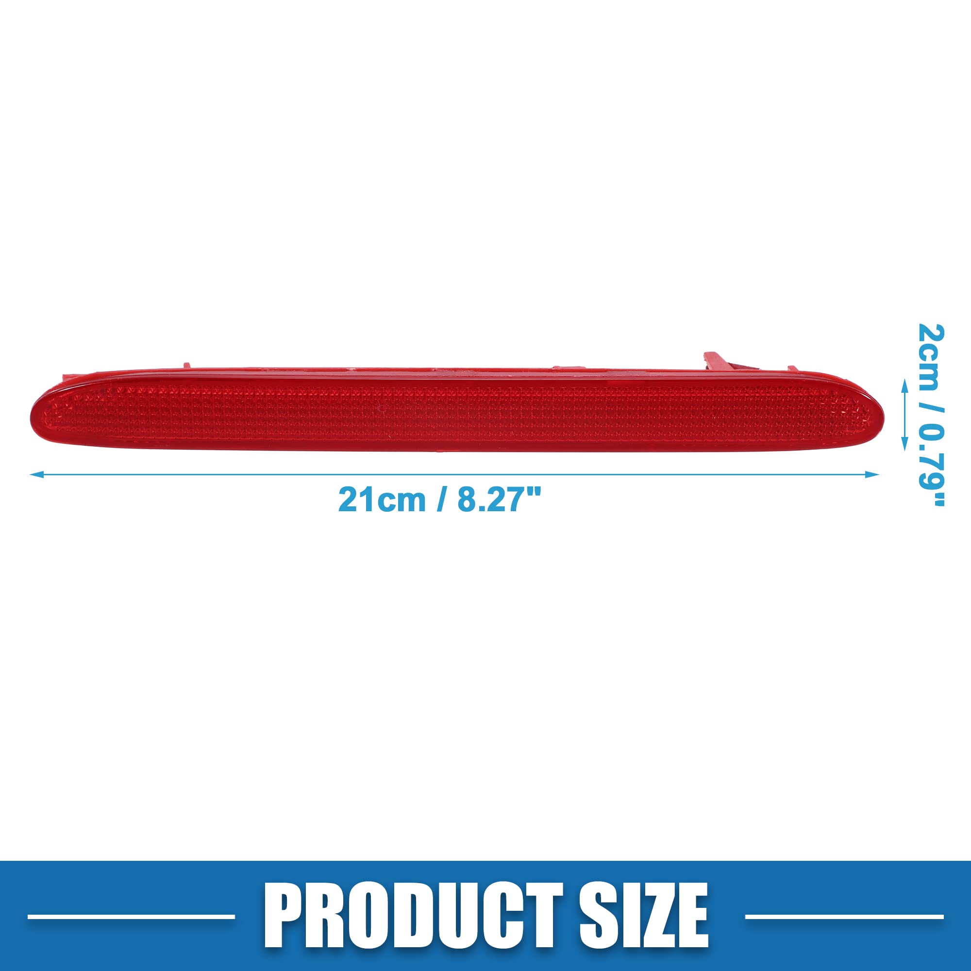 A ABSOPRO Car Rear Left Right Bumper Reflector 33555-SEA-013 33505-SEA-013 for Honda CR-V EX LX SE 2005-2006 Plastic Red (Set of