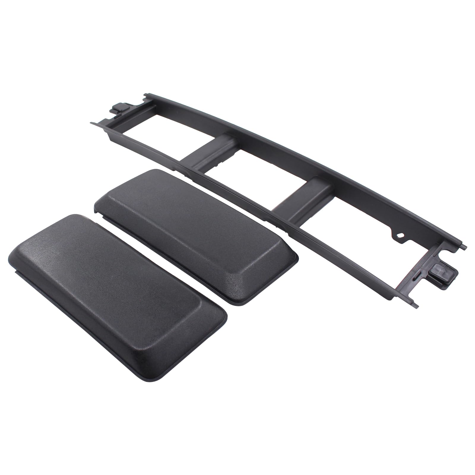 MOTOKU Black Front Bumper Cover Lower Grille Panel Trim for Ford F-150 2018-2020 Bumper Cover End Kit