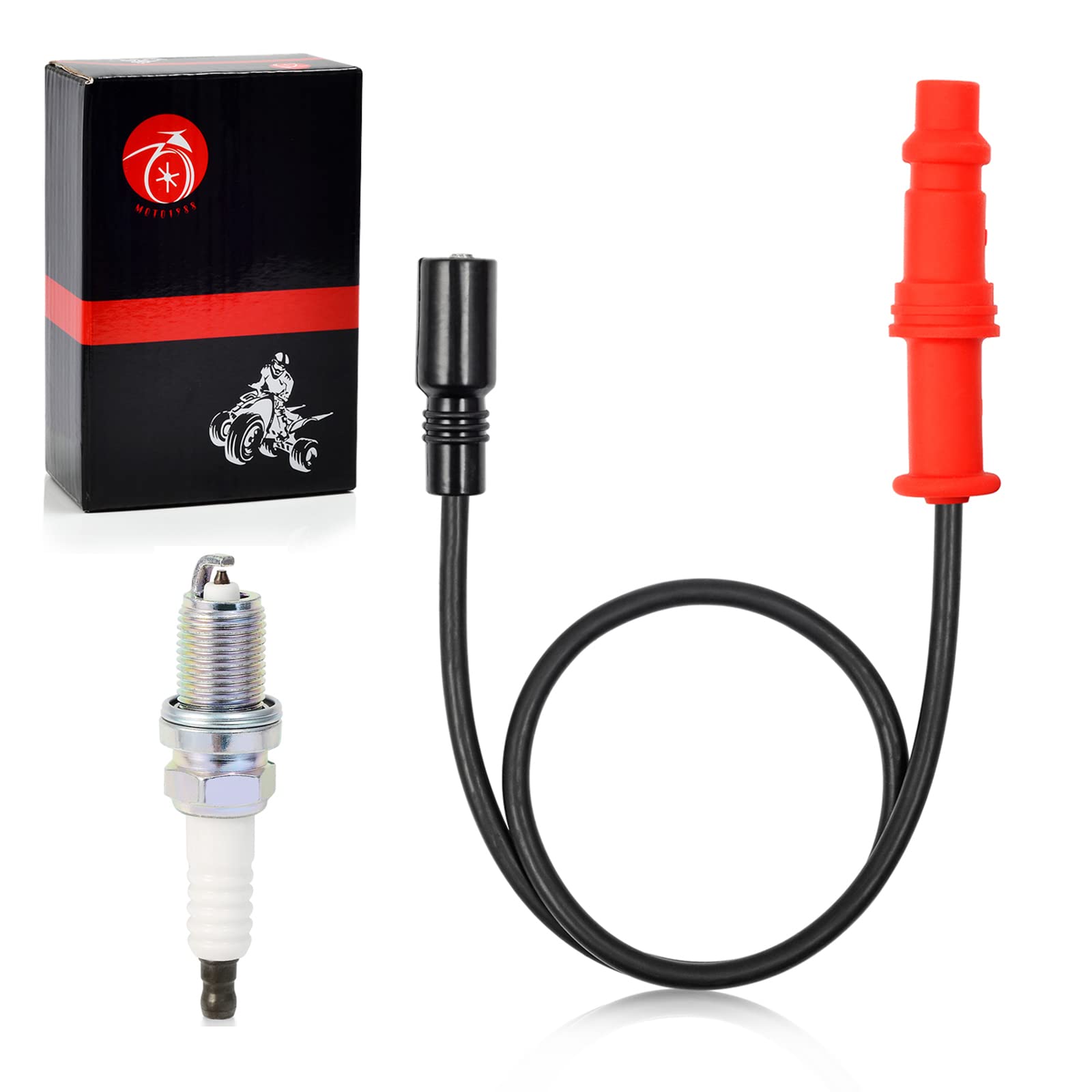 Ignition Coil Spark Plug Wire & Cap & Spark Plug For Polaris Ranger 500 2008-2013 Ranger Crew 500 2011-2016 Sportsman 500 2008-2013 Oem 4011690