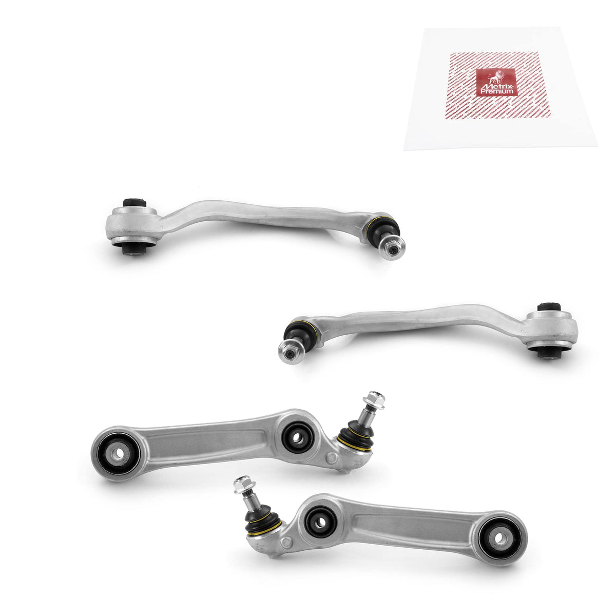 Metrix Premium Chassis Parts - 4 Pc Lower Forward & Rearward Control Arm Kit Fits 14-16 Bmw 520I (Mexico), 14-16 535D, 13-19 640