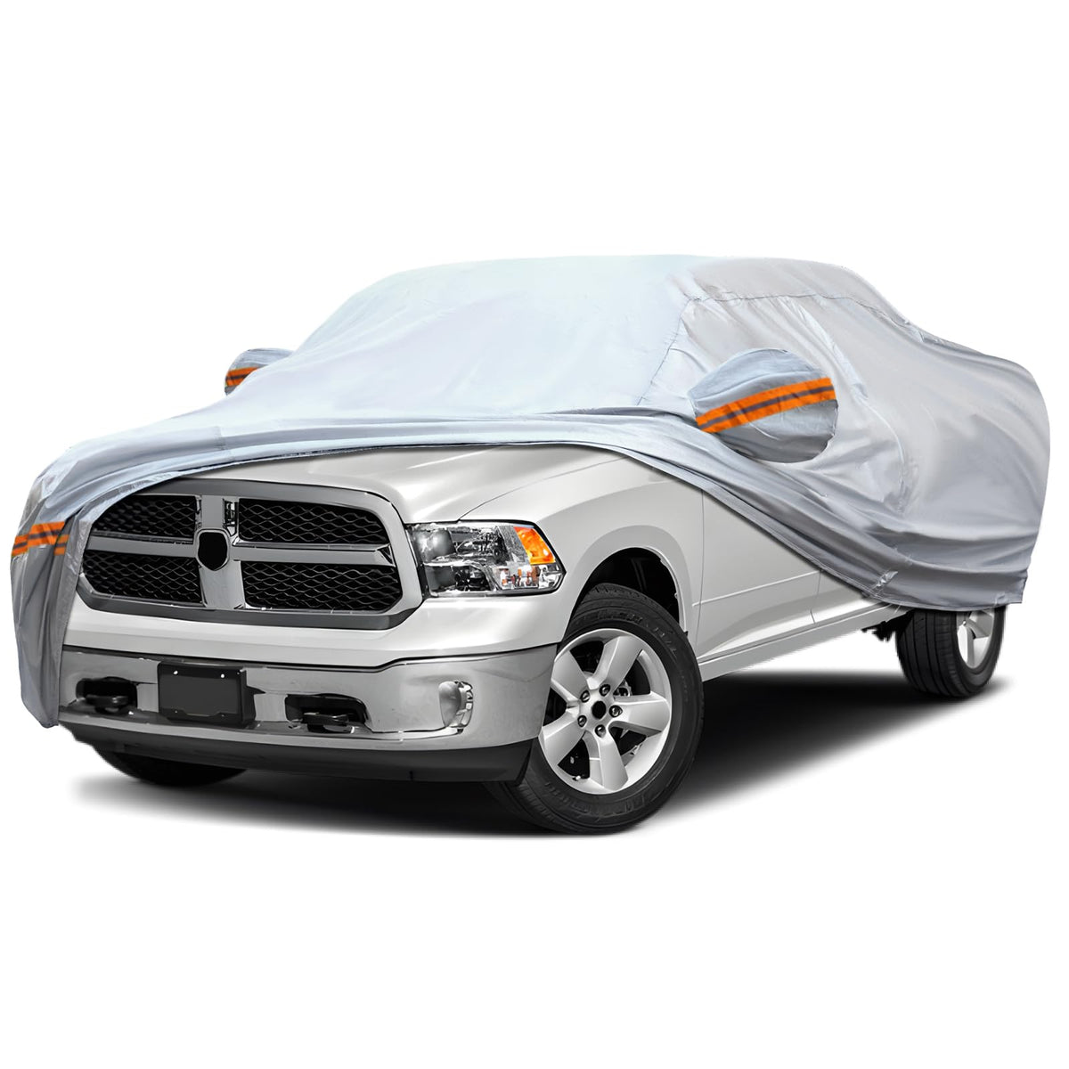 KEYOOG Car Cover, Fit for 213''-237'' Length Pickup Truck, 6-Layer All-Weather Waterproof, Universal in All Seasons, Snow Preven