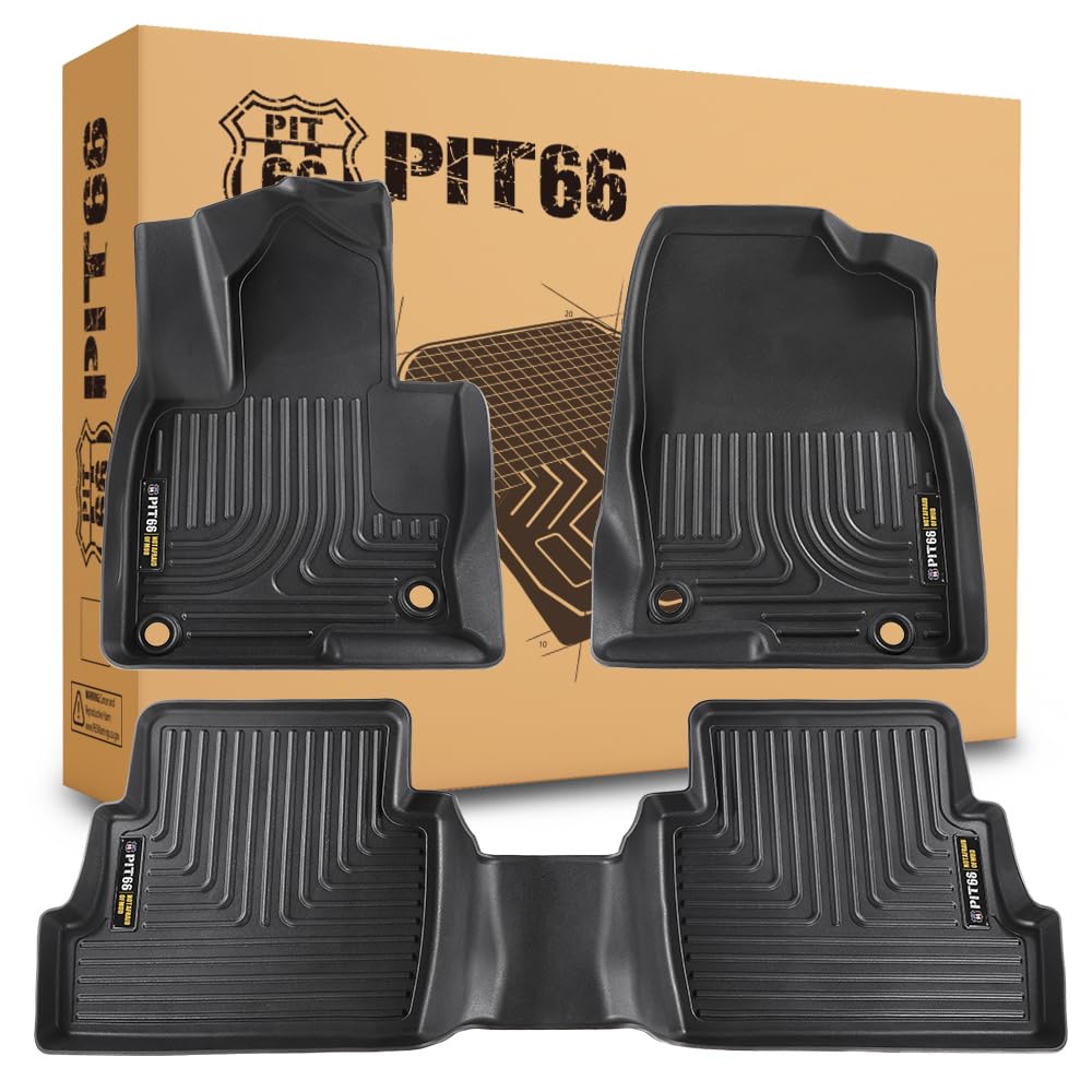 Pit66 Floor Mats Compatible With 2017-2024 Mazda Cx-5, 1St & 2Nd Row Tpe 3-Piece Premium Floor Liners Interior Accessories